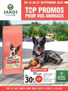 Brico E.Leclerc - Prévisualisation de Brico E.Leclerc - Catalogue Top Promos pour vos animaux | Le Blanc Mesnil valide à partir de 16.09.2025