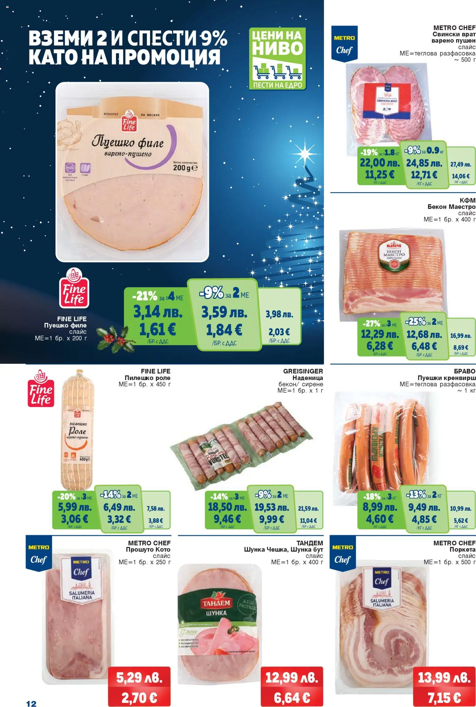 {H1} | Страница: 10 | Продукти: Наденица, Пуешко, Филе, Tortilla lap