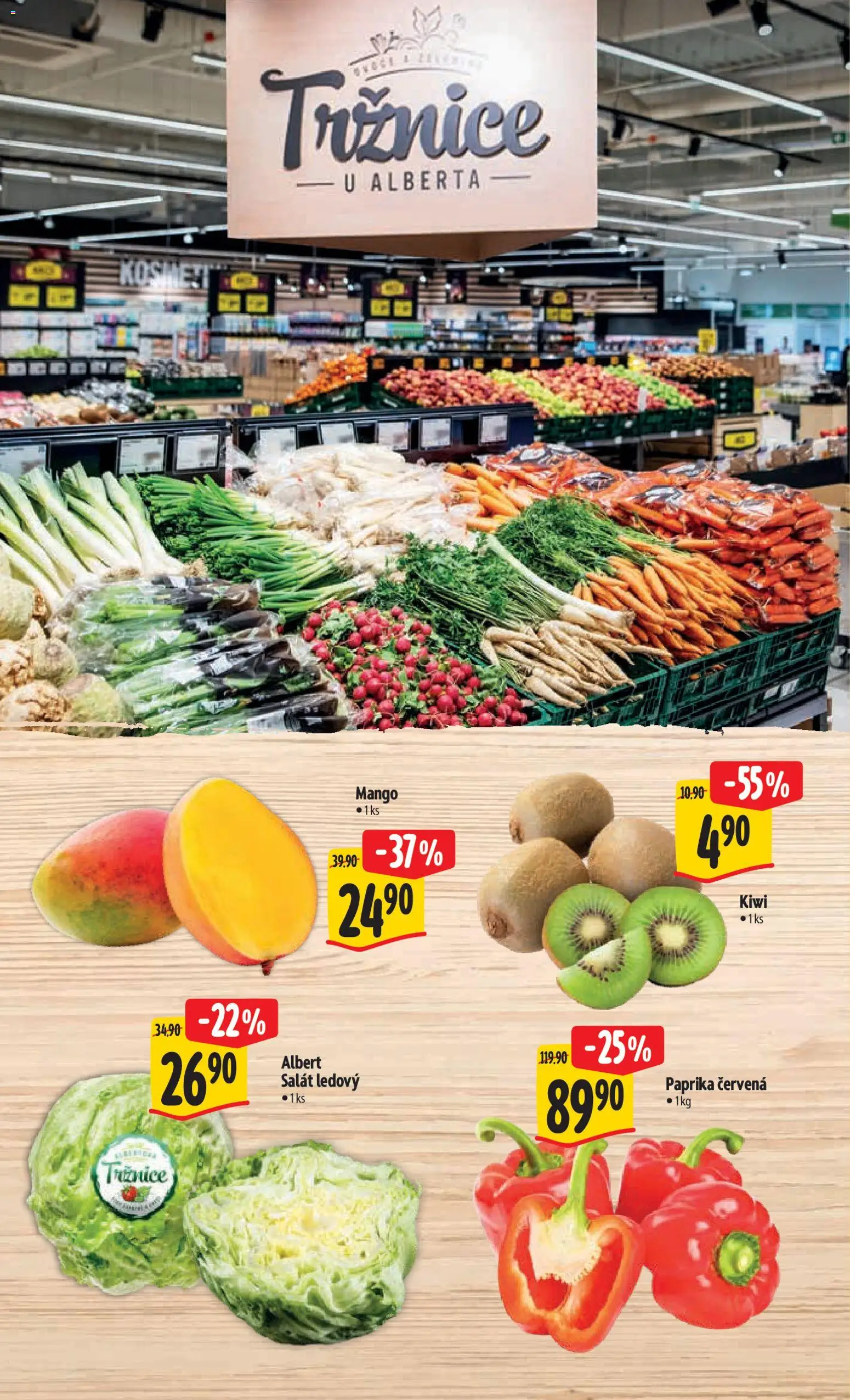Albert leták - Hypermarket - Brno od 18.03.2026 | Strana: 6 | Produkty: Mango, Kiwi, Salát, Paprika červená