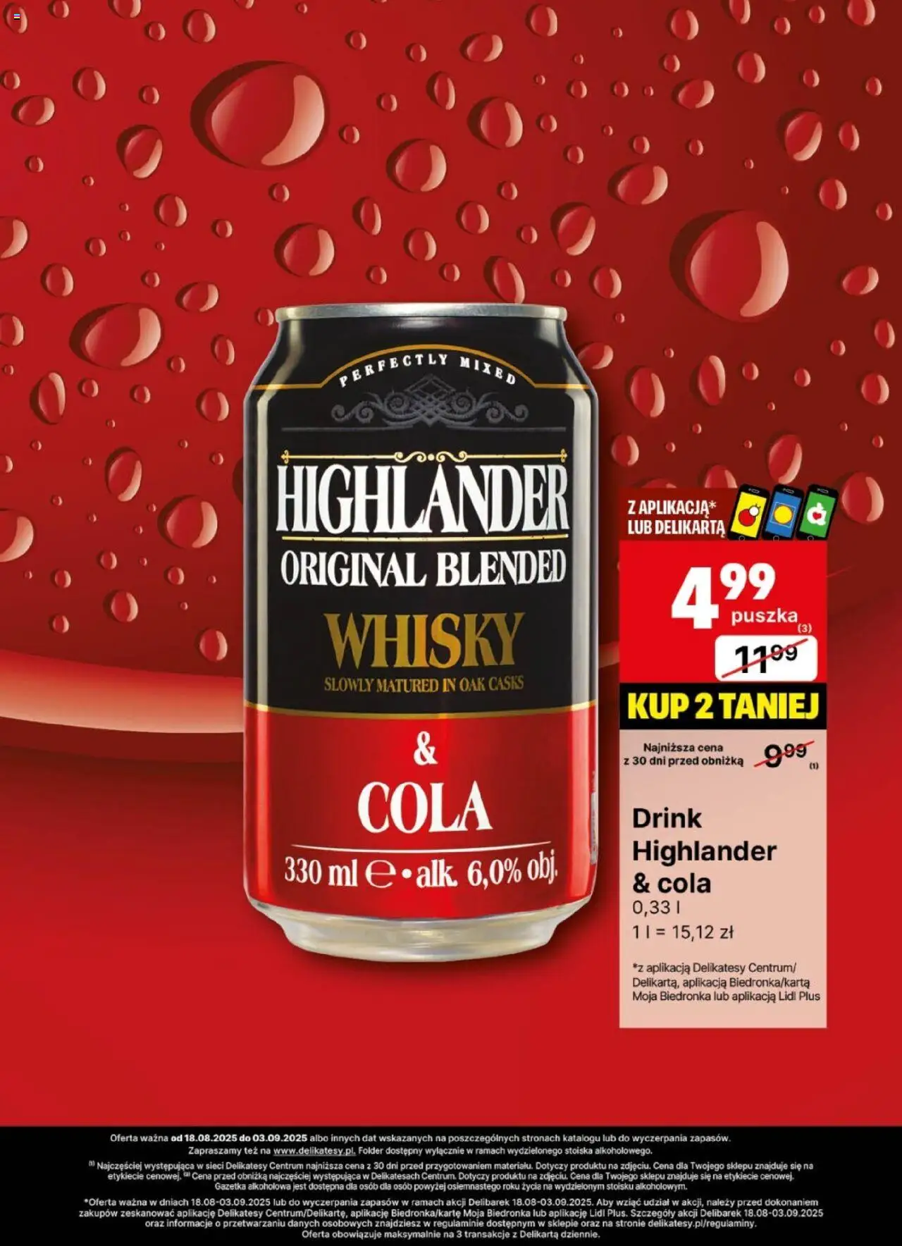 Delikatesy Centrum Gazetka - DeliBarek od 18.08.2025 | Strona: 8 | Produkty: Delikatesy, Whisky