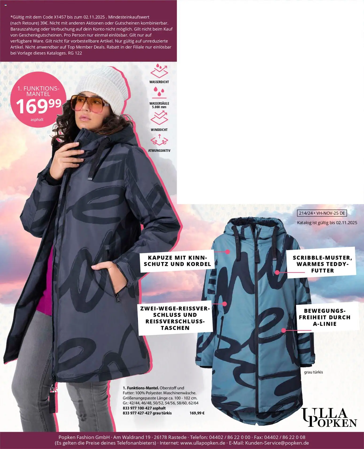 Ulla Popken Prospekt 	 – gültig ab 01.11.2025 | Seite: 188 | Produkte: Top, Mantel, Telefon