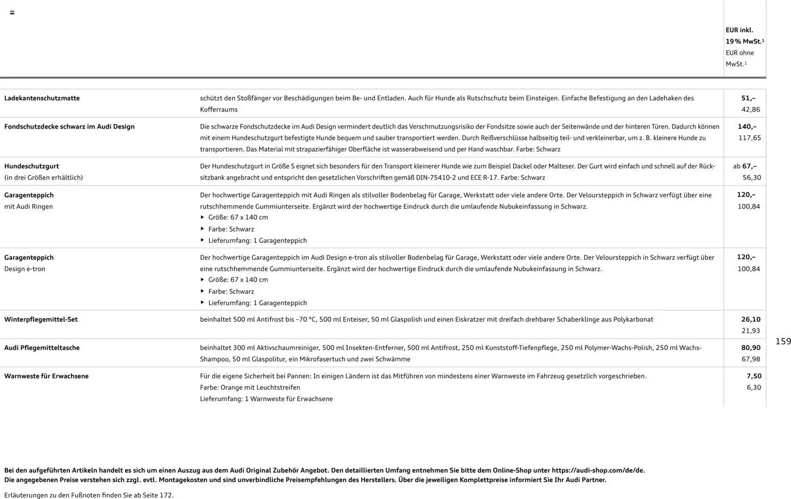 Audi Q5 – gültig ab 28.10.2025 | Seite: 159 | Produkte: Kaffeemaschine, Kaffee