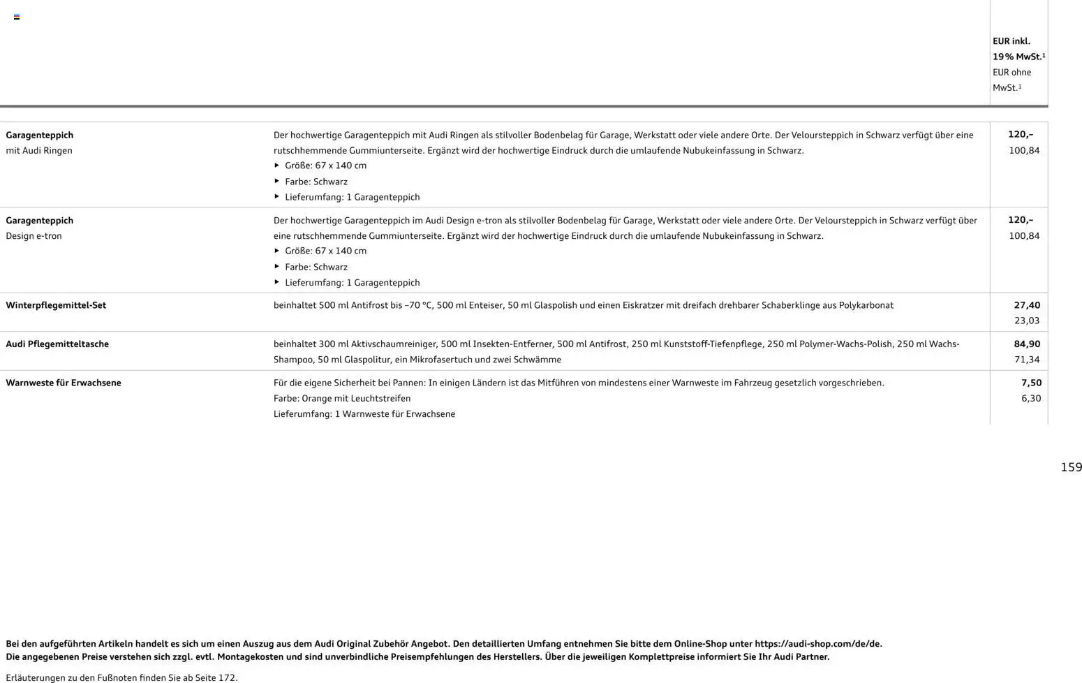 Audi Q5 – gültig ab 28.10.2025 | Seite: 159 | Produkte: Kaffeemaschine, Kaffee