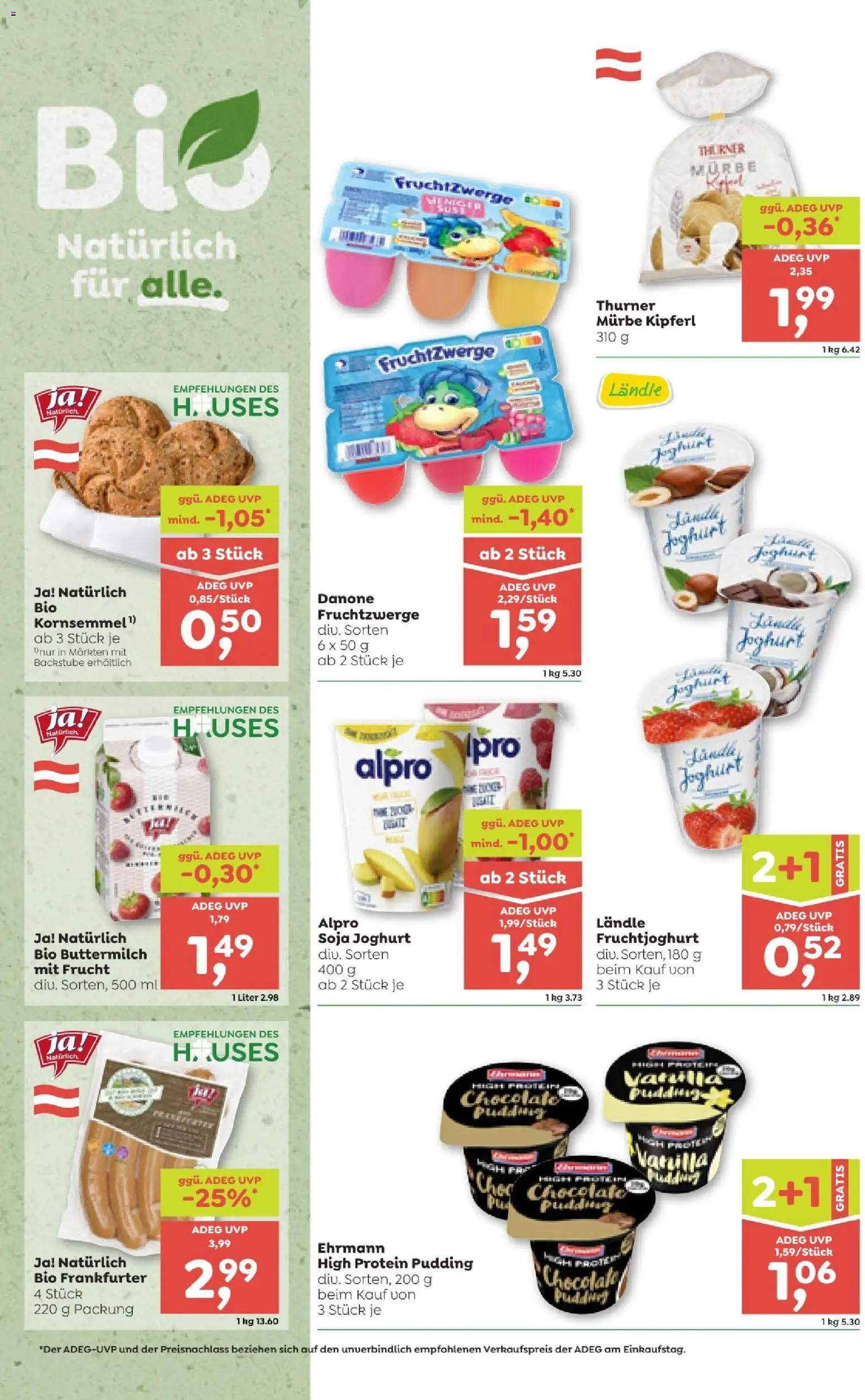 ADEG Vorarlberg gültig ab 02.01.2025 | Seite: 6 | Produkte: Joghurt