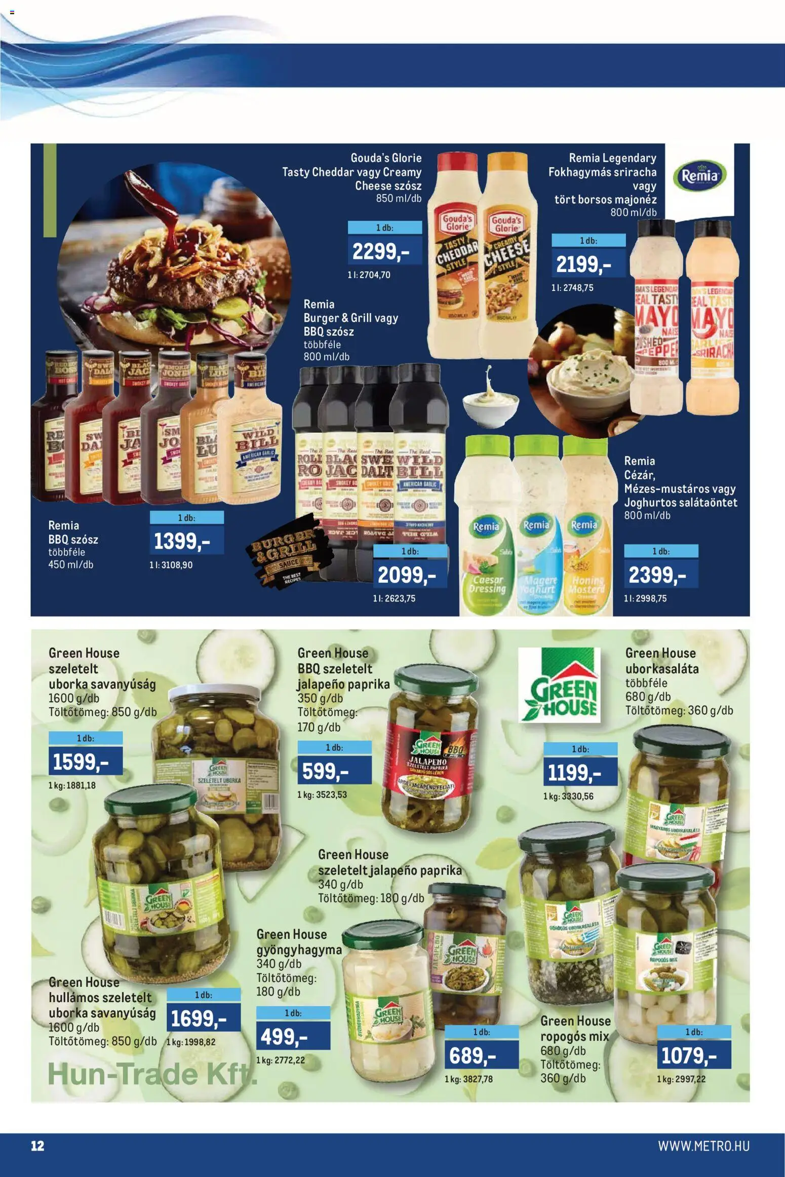 Metro akciós ujság - amely érvényes a következő dátumtól: 02.05.2026 | Oldal: 12 | Termékek: Grill, Gyöngyhagyma, Jalapeno, Uborka