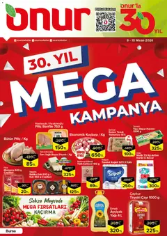 09.04.2026 tarihinden itibaren geçerli olan Onur Market kataloğu önizlemesi