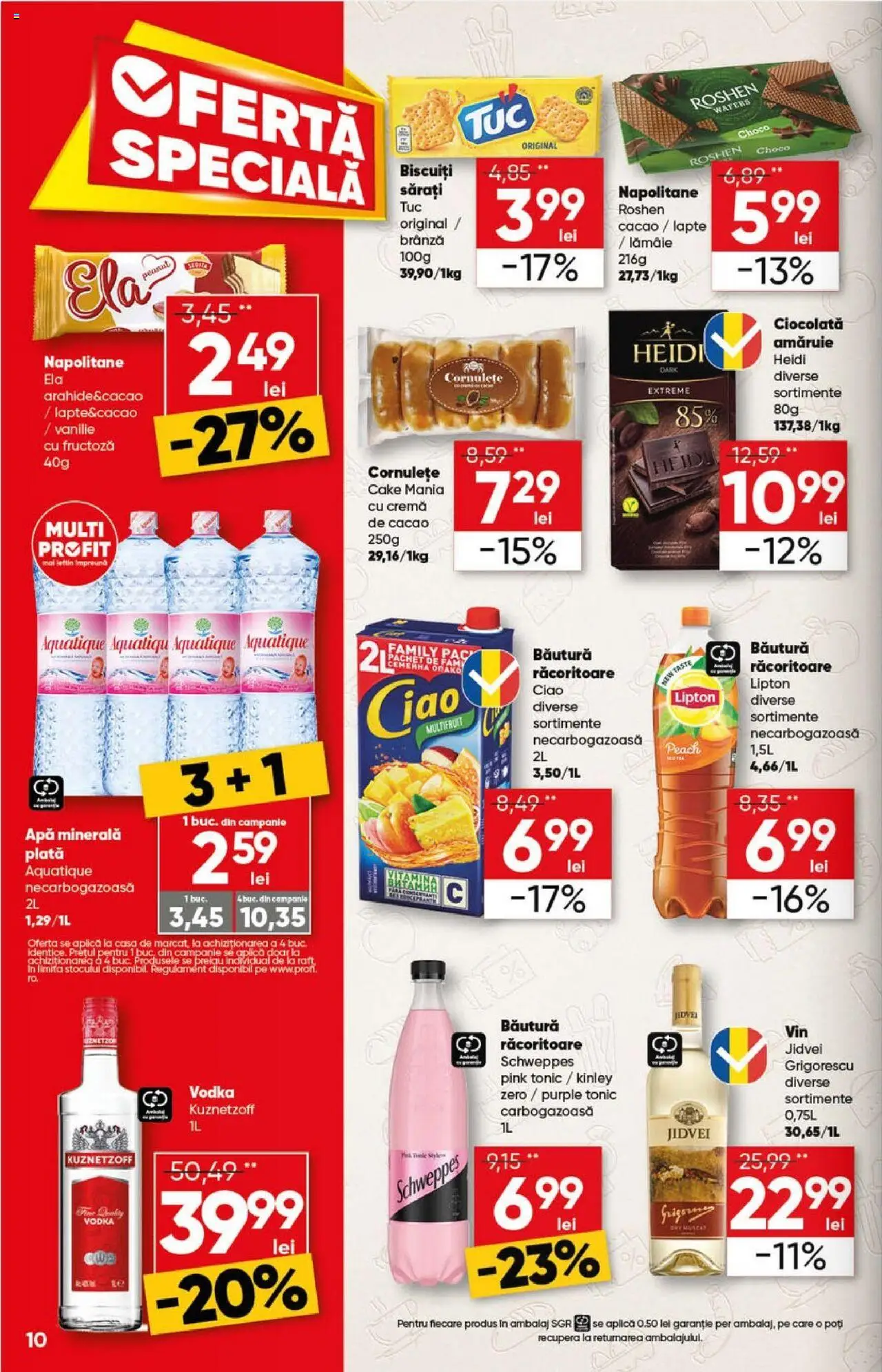 Noul catalog Profi – valabil de la 15.10.2025 | Pagină: 10 | Produse: Raft, Cacao, Biscuiți, Apă