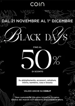 Anteprima del volantino Coin - Black Friday valido a partire dal 23.11.2025