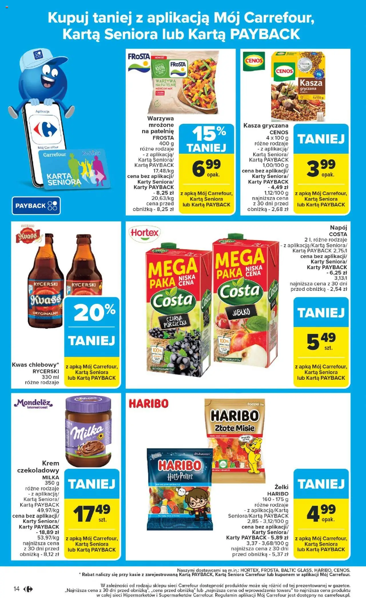 Carrefour Gazetka od 18.08.2025 | Strona: 16 | Produkty: Milka, Patelnie, Krem, Warzywa
