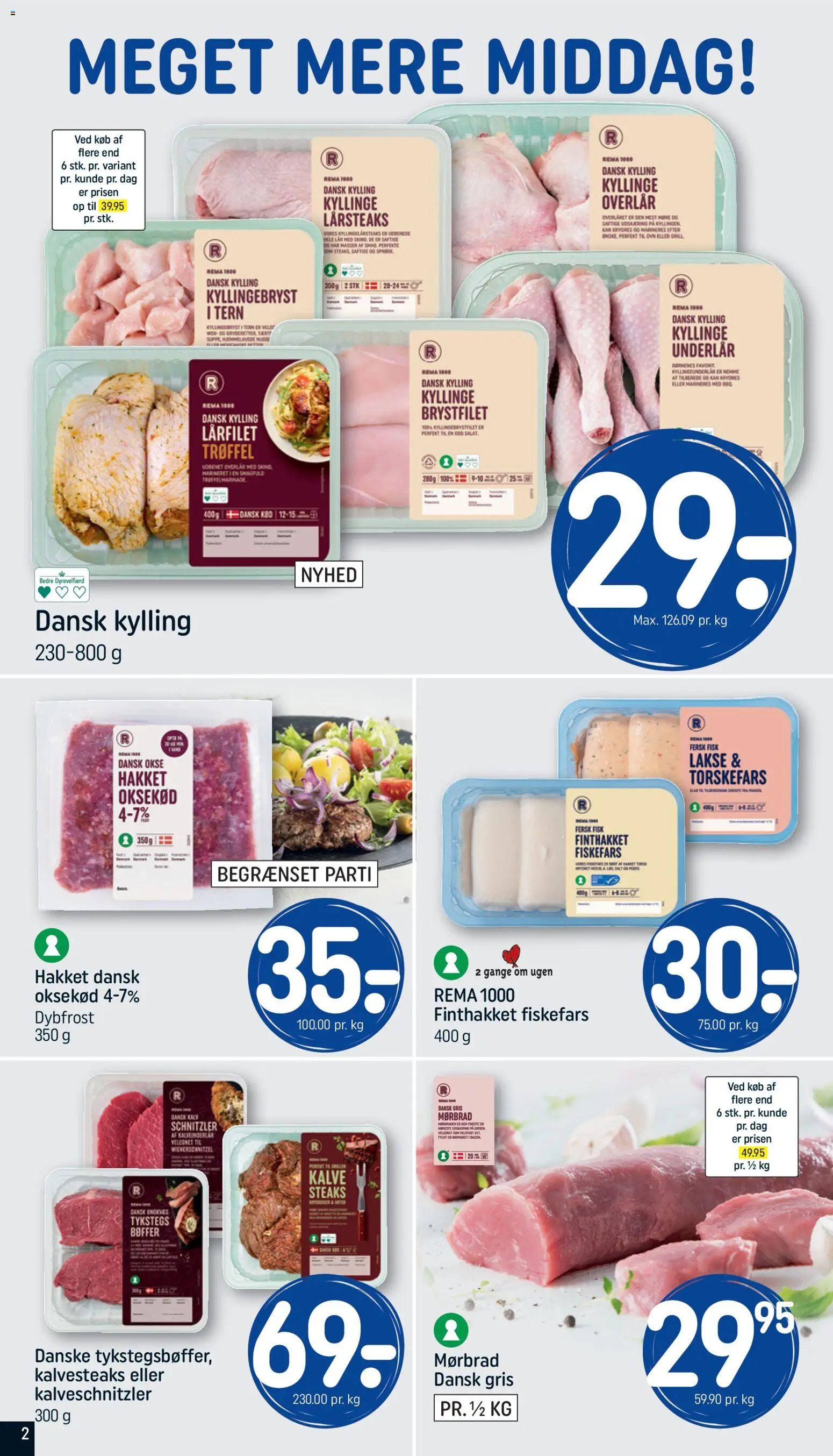 Rema 1000 tilbudsavis – gyldig fra 07.04.2026 | Side: 2 | Produkter: Fisk, Oksekød, Schnitzler, Søm