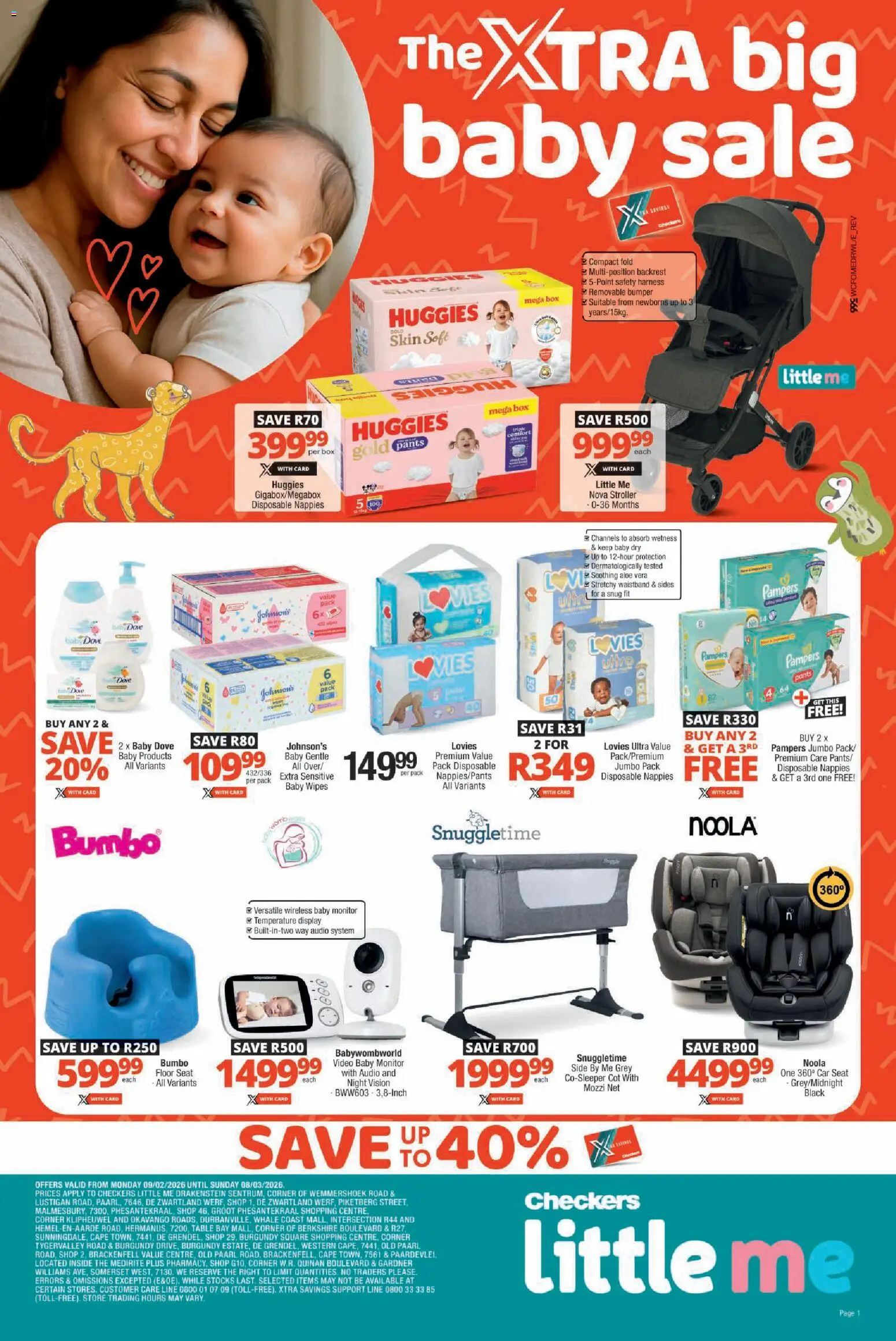New Checkers catalogue – valid from 08.02.2026 | Page: 1 | Products: Monitor, Audio, Box, Nappies