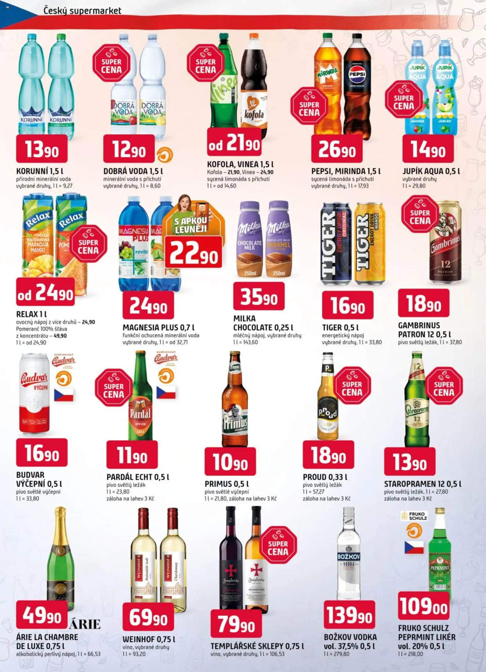 Trefa leták od 25.02.2026 | Strana: 10 | Produkty: Voda, Limonáda, Pardál, Likér