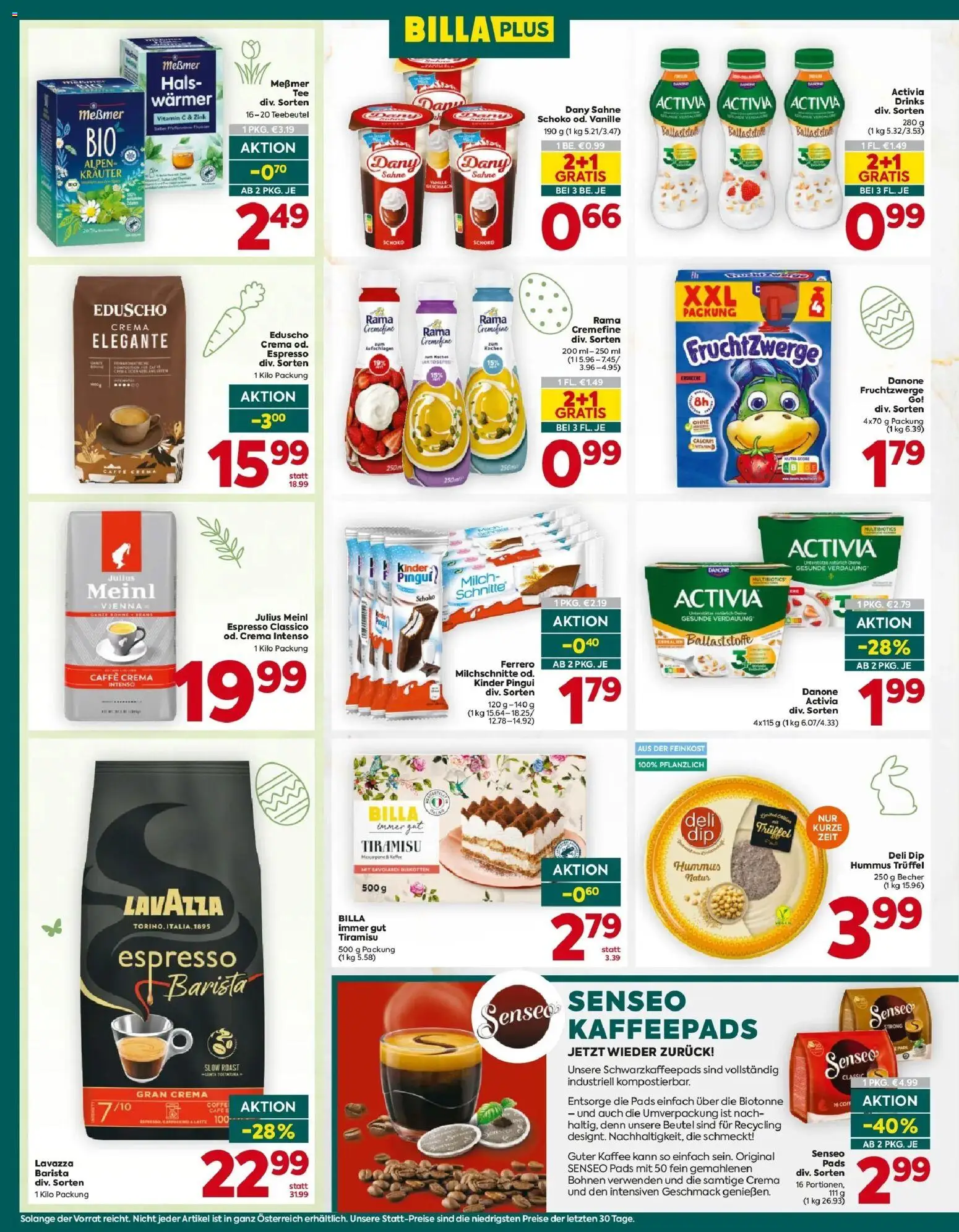 Billa Plus Flugblatt - Niederösterreich gültig ab 26.03.2026 | Seite: 16 | Produkte: Sahne, Milch, Kaffee