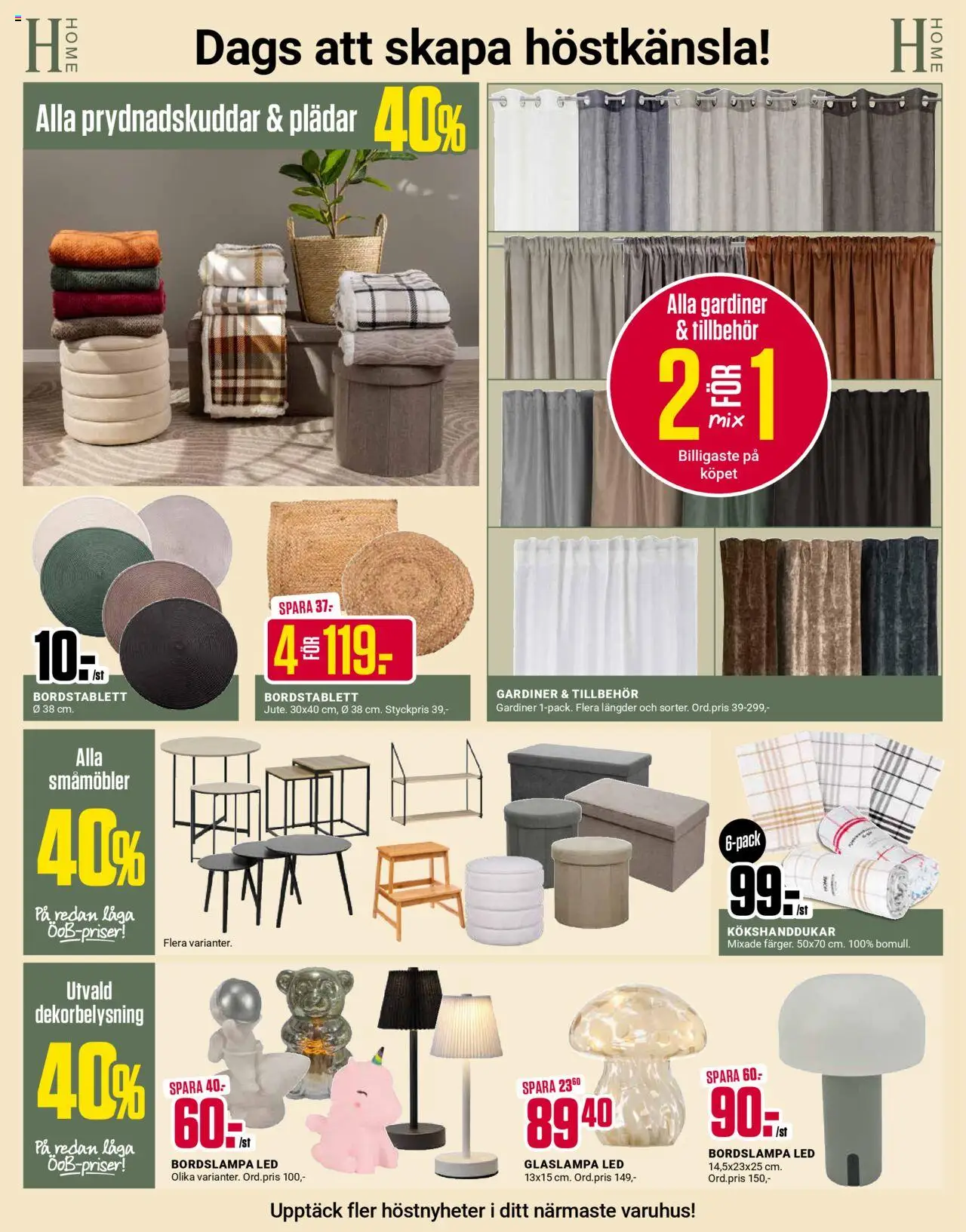 ÖoB reklamblad aktuell från 06.10.2025 | Sida: 7 | Produkter: Bordslampa, Bordstablett