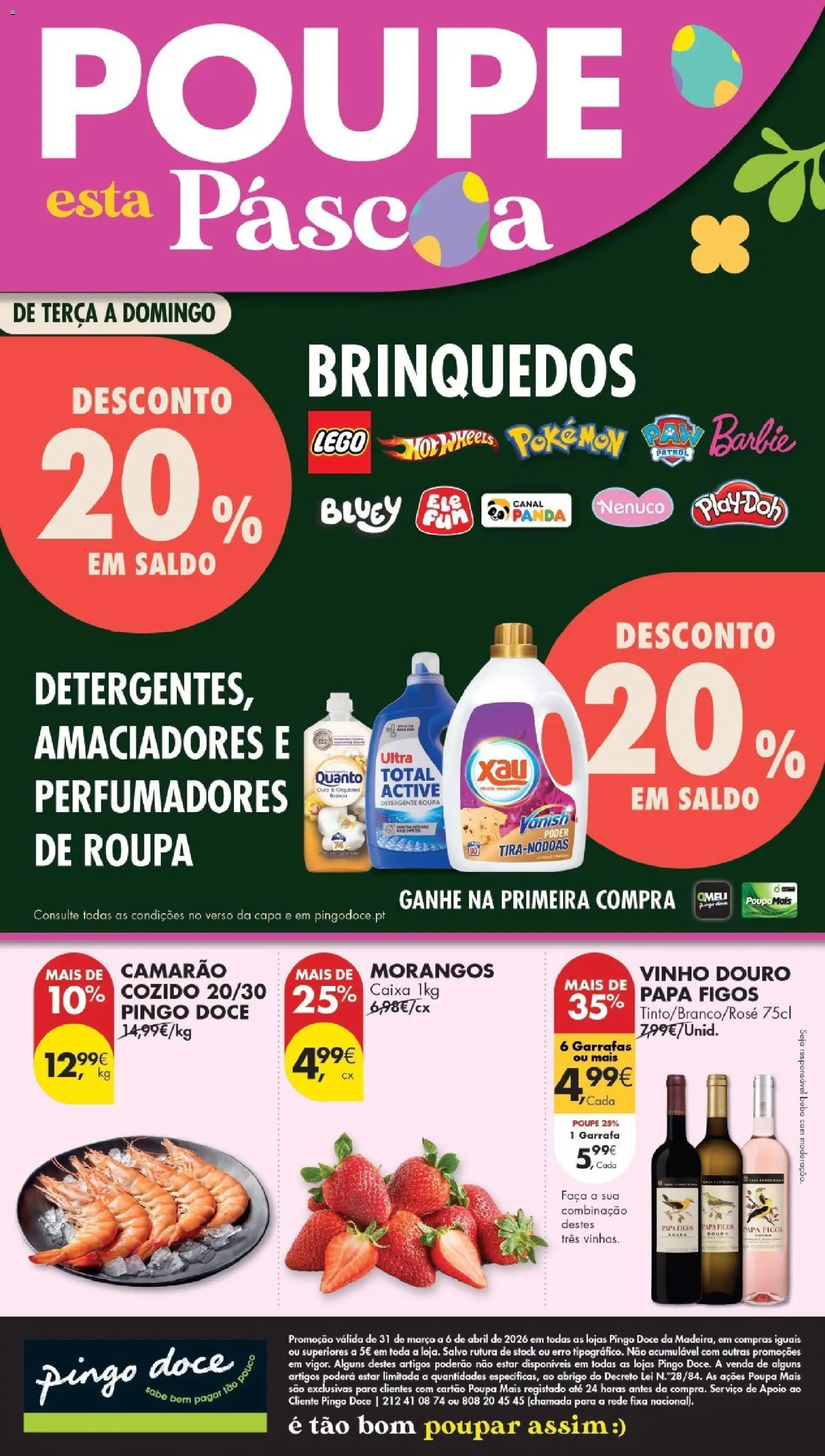 Pingo Doce Poupe Esta Semana Madeira │ válido de 31.03.2026 | Página: 36 | Produtos: Faca, Detergente, Caixa, Morangos