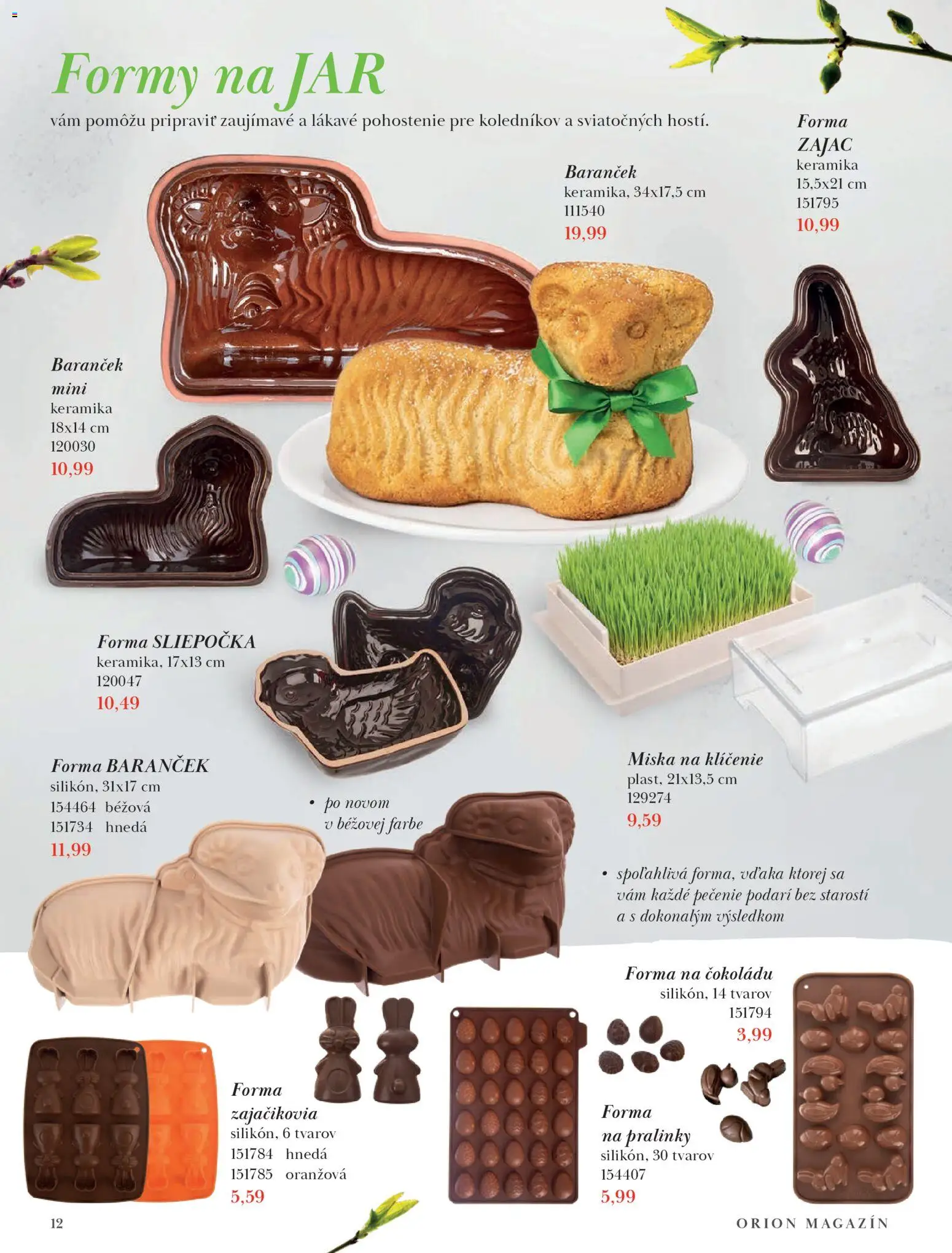 Nové Orion akcie – leták je platný od 09.03.2026 | Strana: 12 | Produkty: Jar