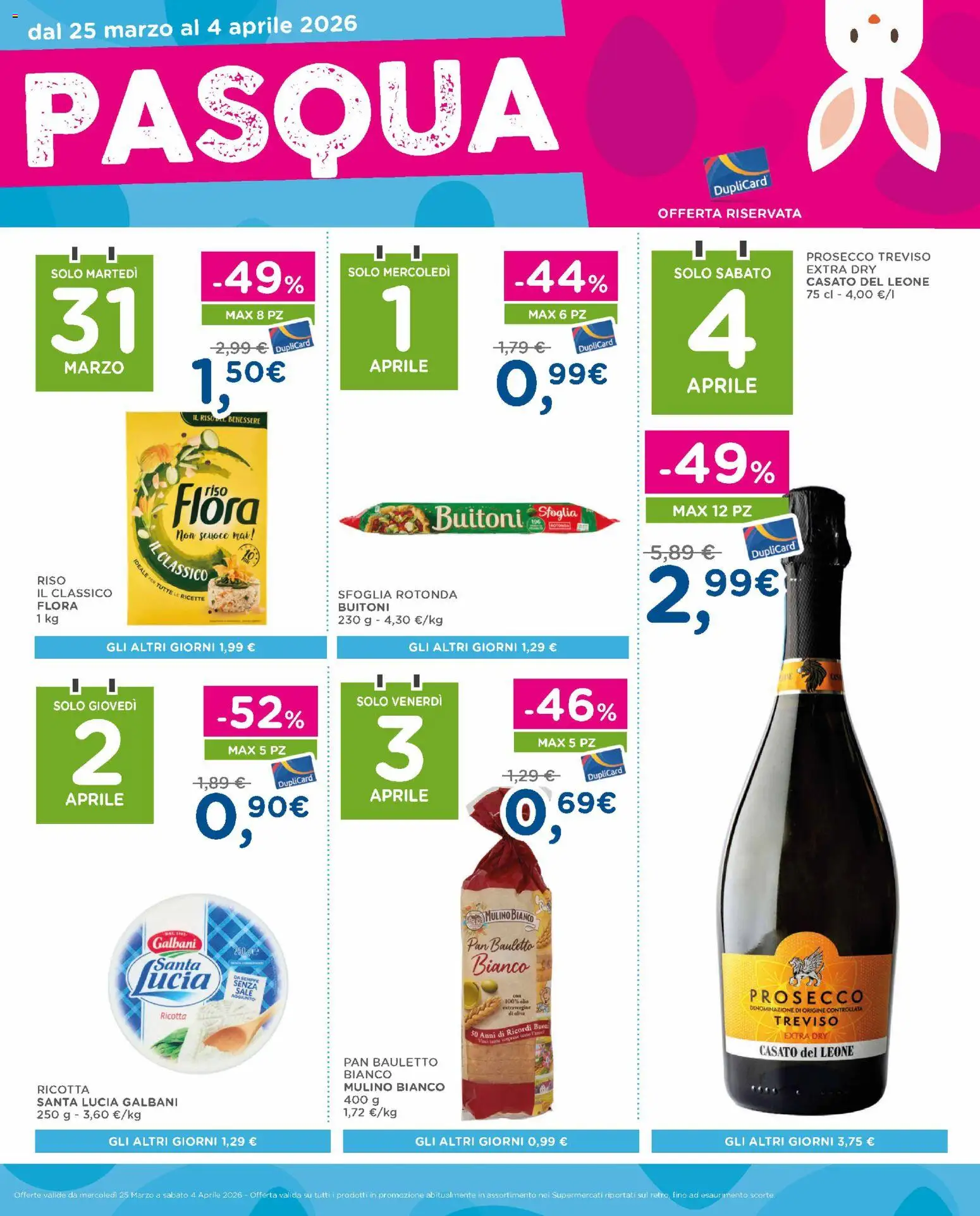 Volantino Poli del 25.03.2026 | Pagina: 3 | Prodotti: Prosecco, Sale, Olio, Ricotta