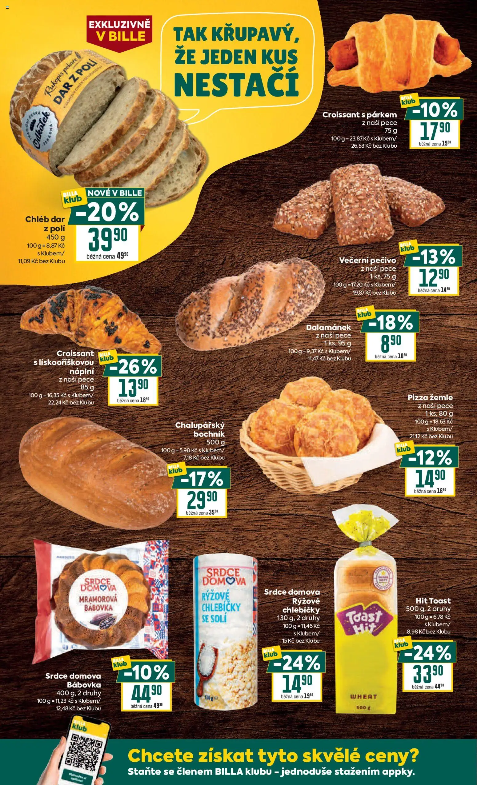 Billa Velký leták od 07.04.2026 | Strana: 8 | Produkty: Chléb, Pizza, Večerní pečivo, Dalamánek