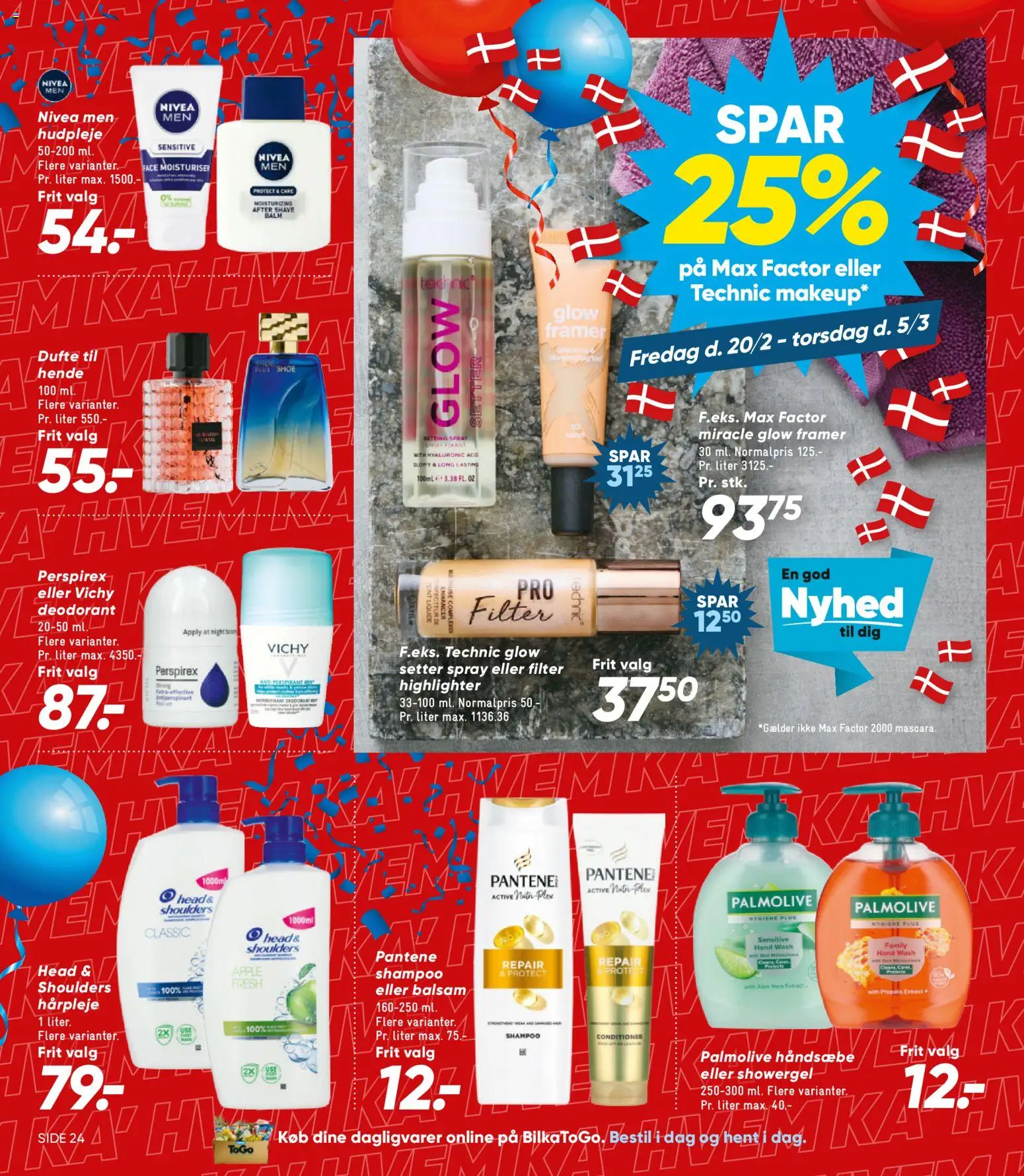 Bilka tilbudsavis – gyldig fra 20.02.2026 | Side: 34 | Produkter: Mascara, Shampoo, Balsam, Antiperspirant
