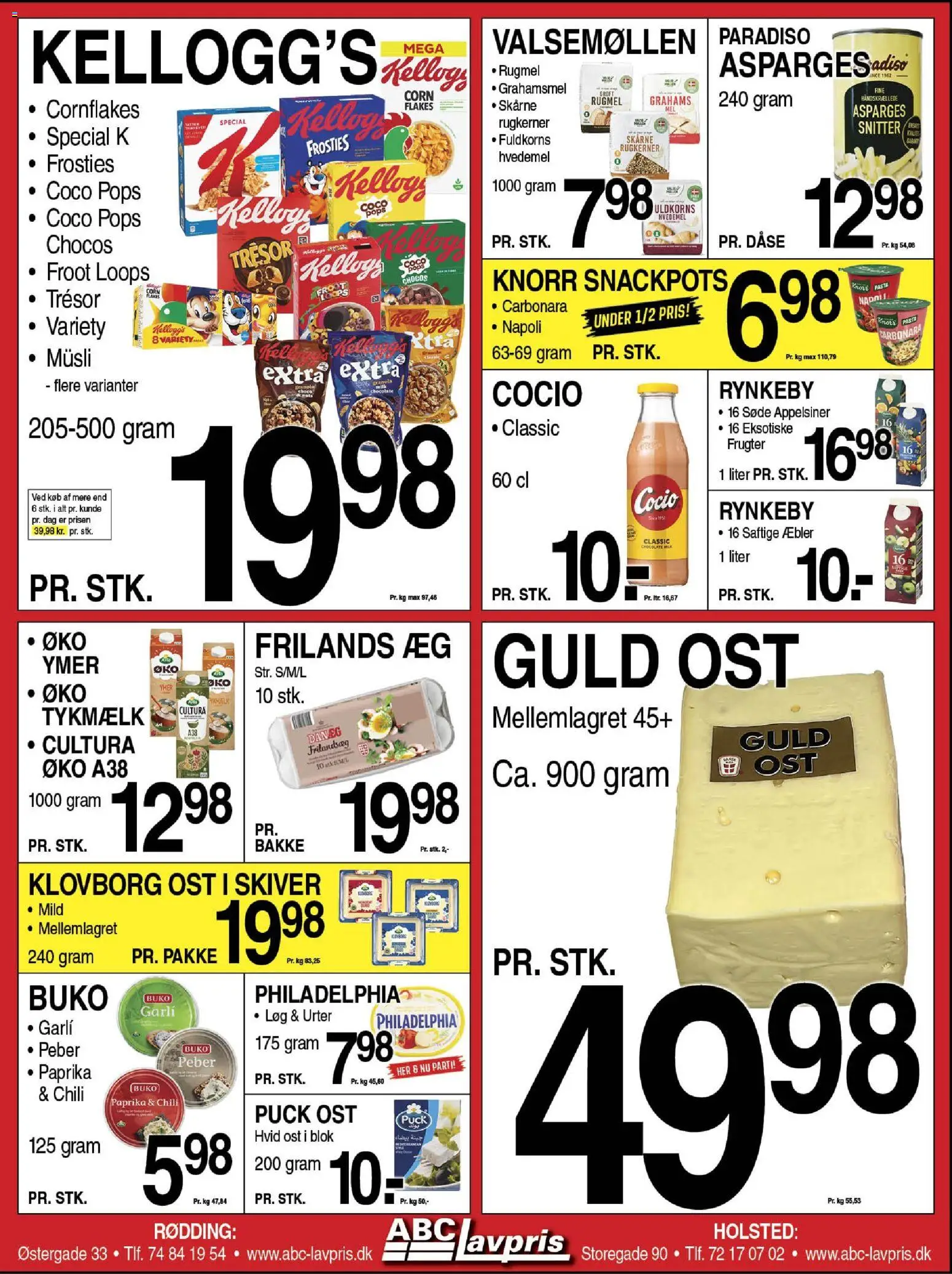 Abc Lavpris tilbudsavis – gyldig fra 04.11.2025 | Side: 4 | Produkter: Ost, Ymer, Hvedemel, Grahamsmel