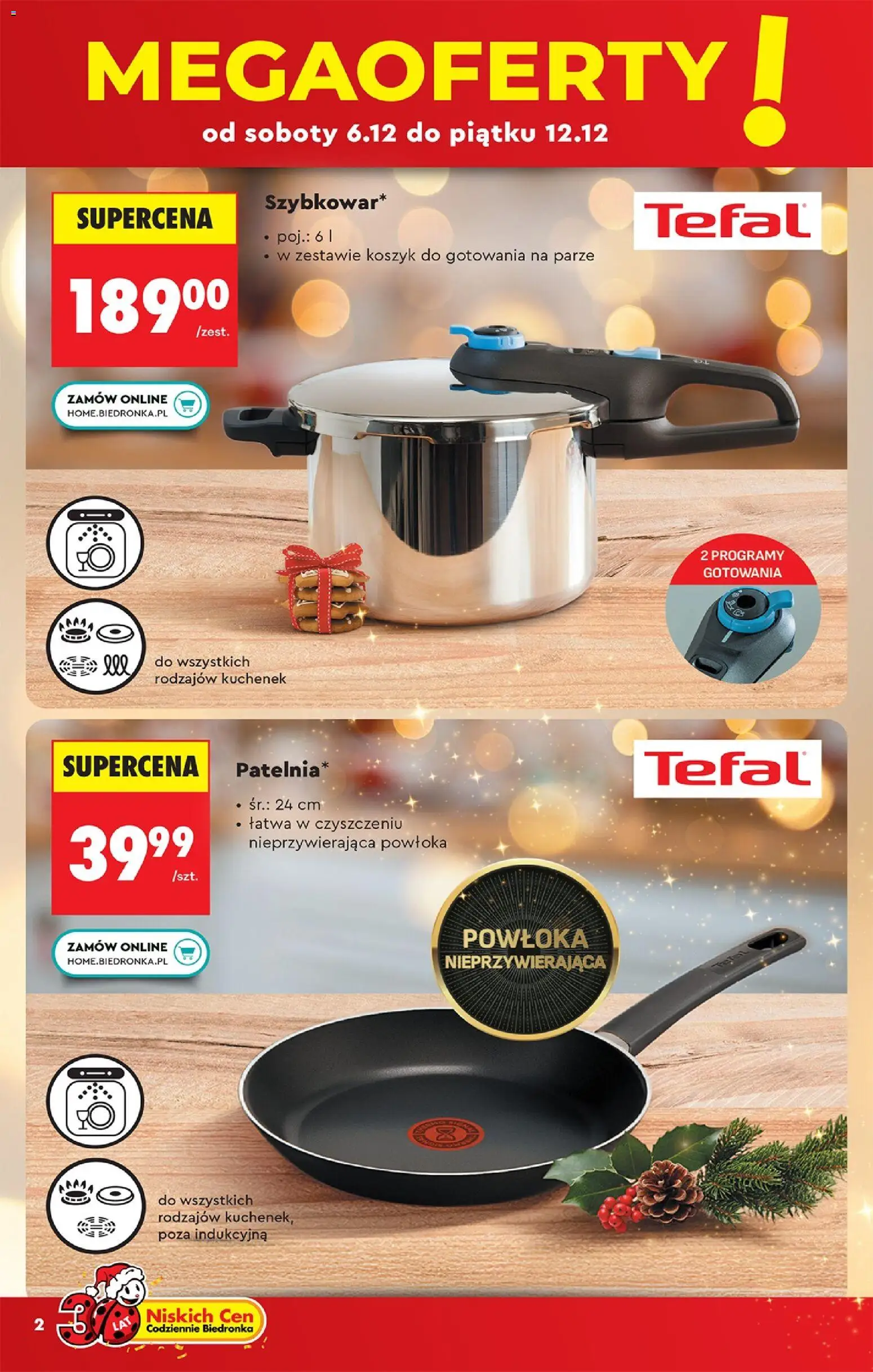 Biedronka gazetka - Hity i inspiracje od 06.12.2025 | Strona: 2 | Produkty: Tefal