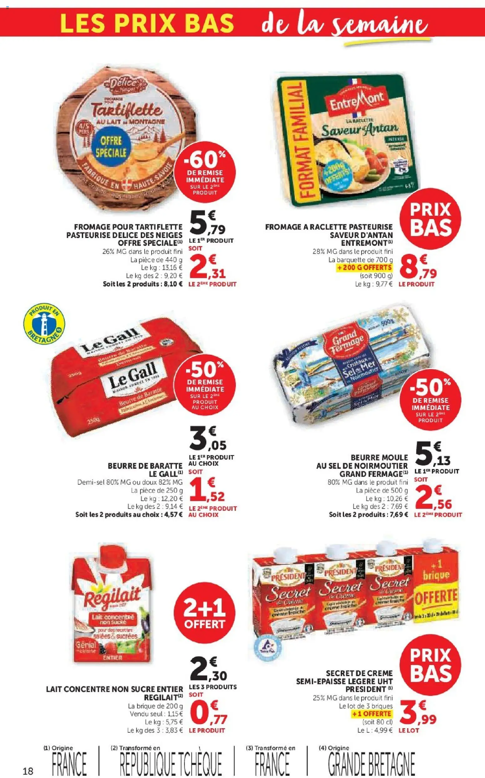 {H1} | Page: 18 | Produits: Savon, Sel, Raclette, Crème