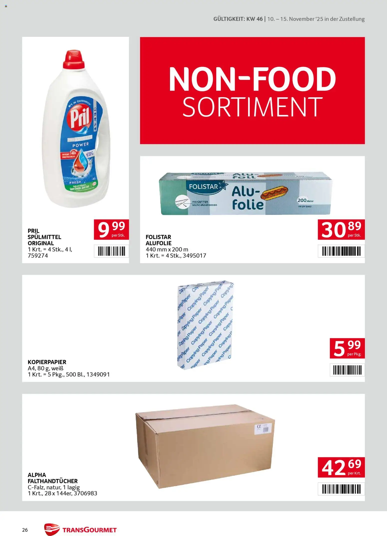 Transgourmet Zustellaktion gültig ab 10.11.2025 | Seite: 26 | Produkte: Cutter