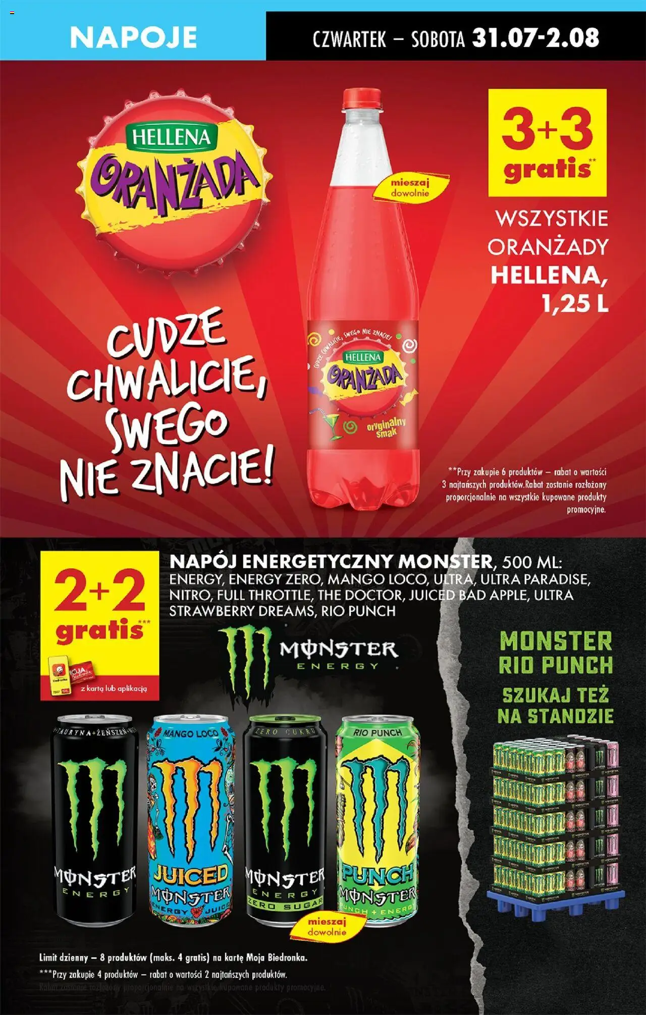 Biedronka gazetka - Oferta W tym tygodniu od 31.07.2025 | Strona: 65 | Produkty: Mango, Karta, Napoje, Oranżada hellena