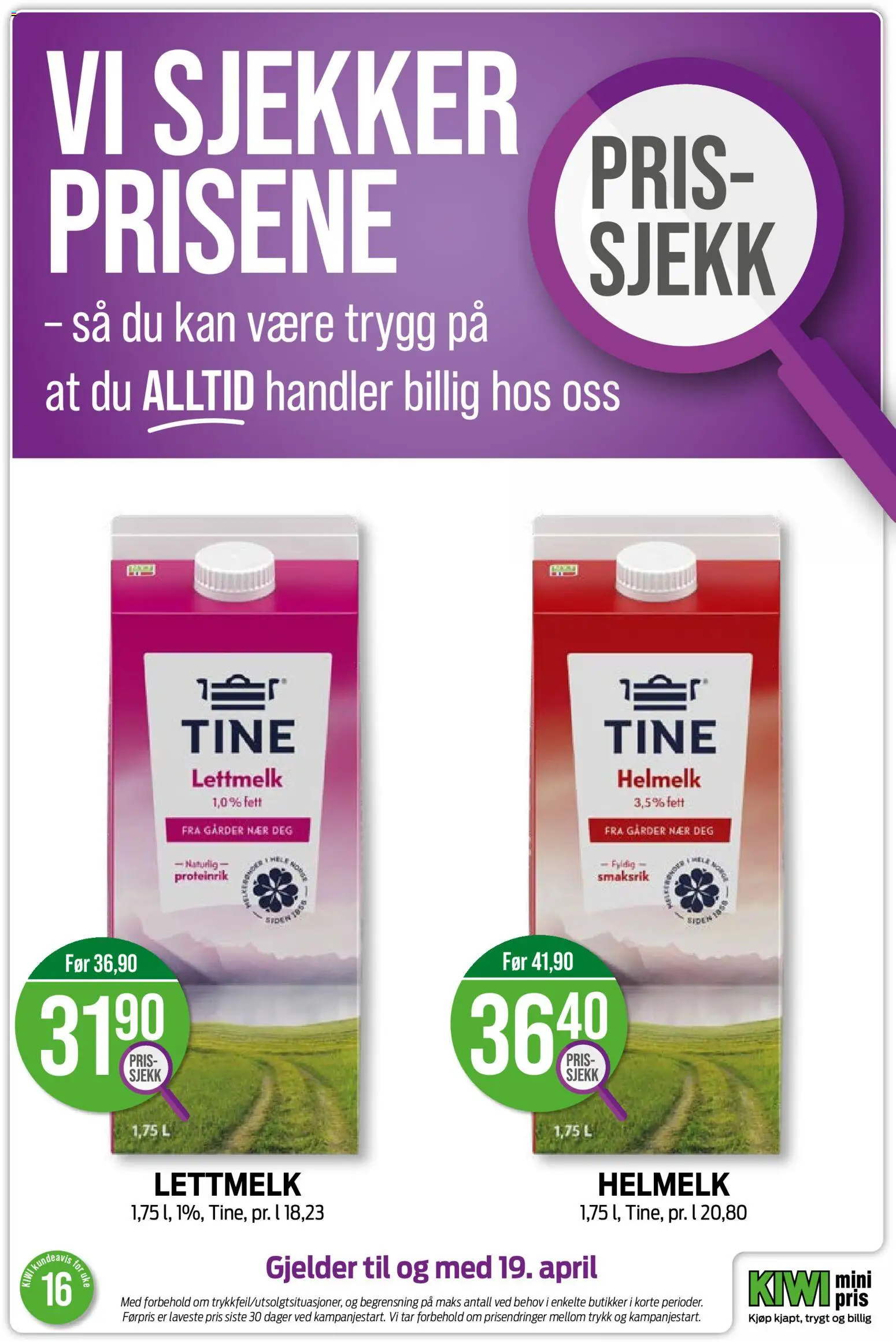 {H1} | Side: 22 | Produkter: Lettmelk, Helmelk, Kiwi, Датчик руху