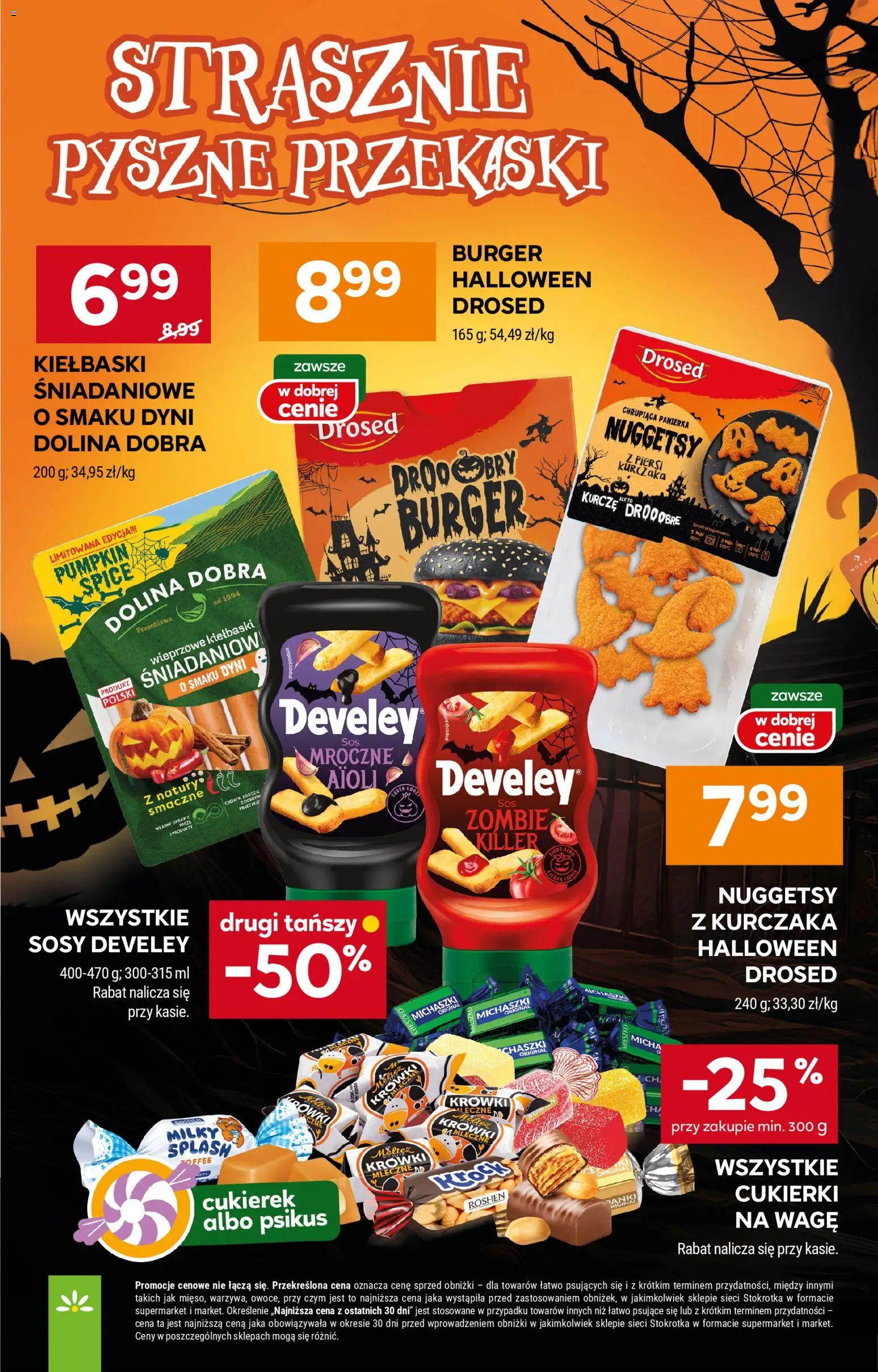 Stokrotka Gazetka od 23.10.2025 | Strona: 24 | Produkty: Cukierki roshen, Piersi, Stokrotka, Kiełbaski