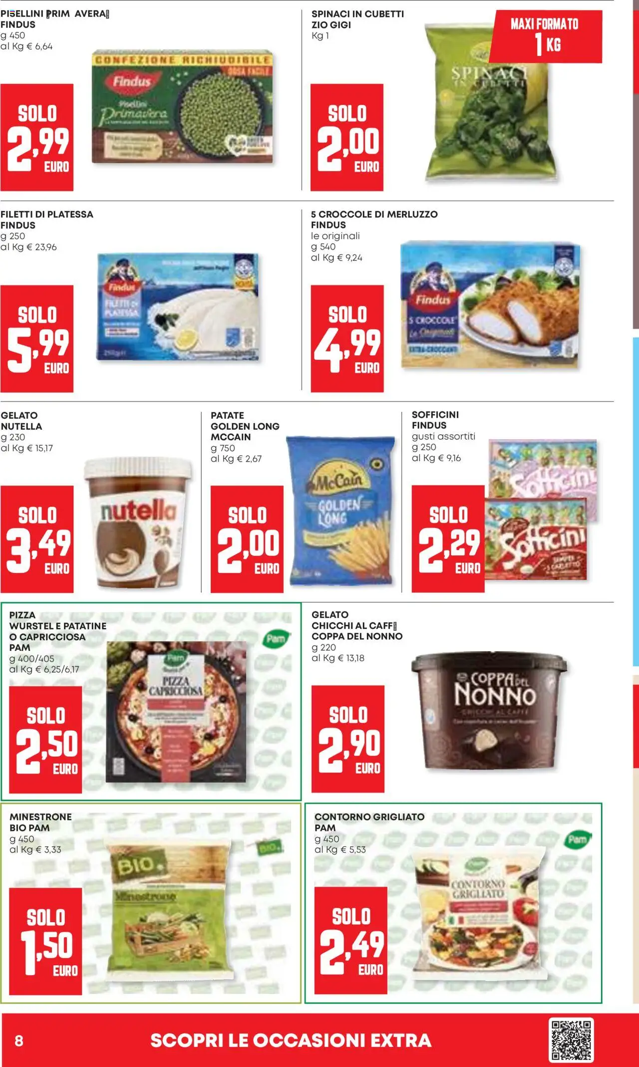 Volantino Panorama del 09.10.2025 | Pagina: 8 | Prodotti: Minestrone, Pizza, Wurstel, Nutella