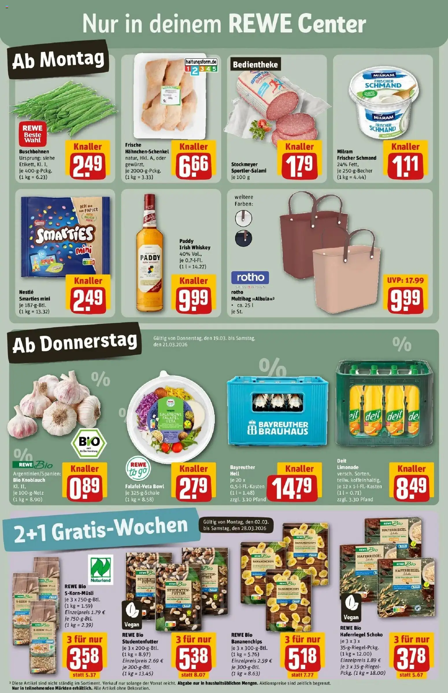 Rewe Prospekt Lübeck	 – gültig ab 15.03.2026 | Seite: 3 | Produkte: Limonade, Knoblauch, Chips, Whiskey