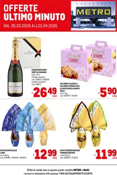 Anteprima del volantino Metro volantino Offerte ultimo minuto valido a partire dal 26.03.2026