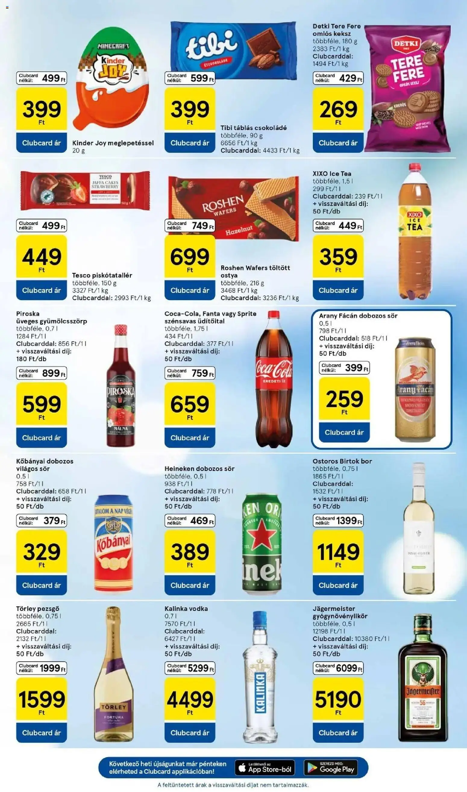 Tesco akciós ujság - amely érvényes a következő dátumtól: 23.04.2026 | Oldal: 5 | Termékek: Jägermeister, Heineken, Törley pezsgő, Tea
