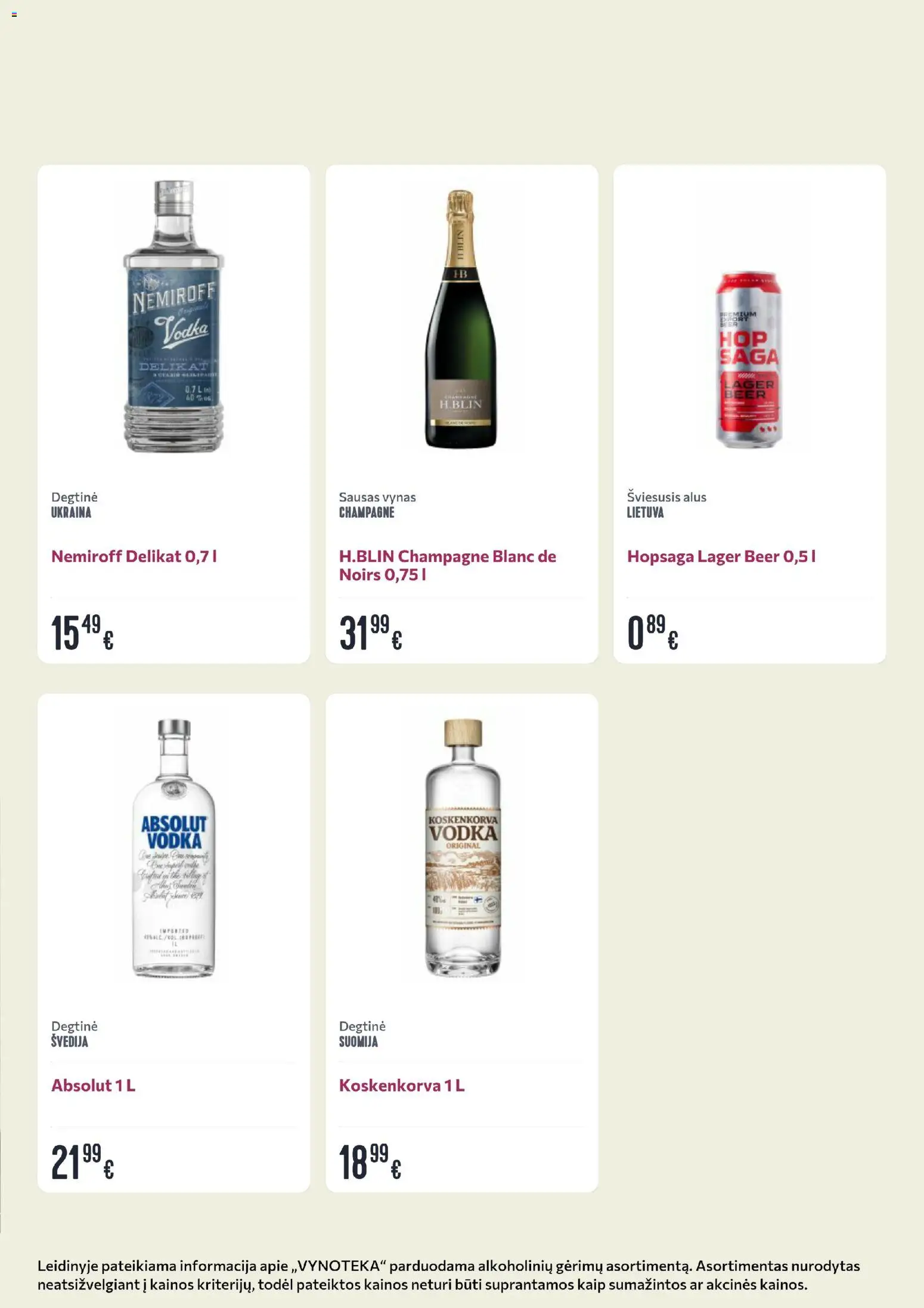 VYNOTEKA akcijos nuo 29.12.2025 | Puslapis: 2 | Prekių: Degtinė, Vynas, Alus