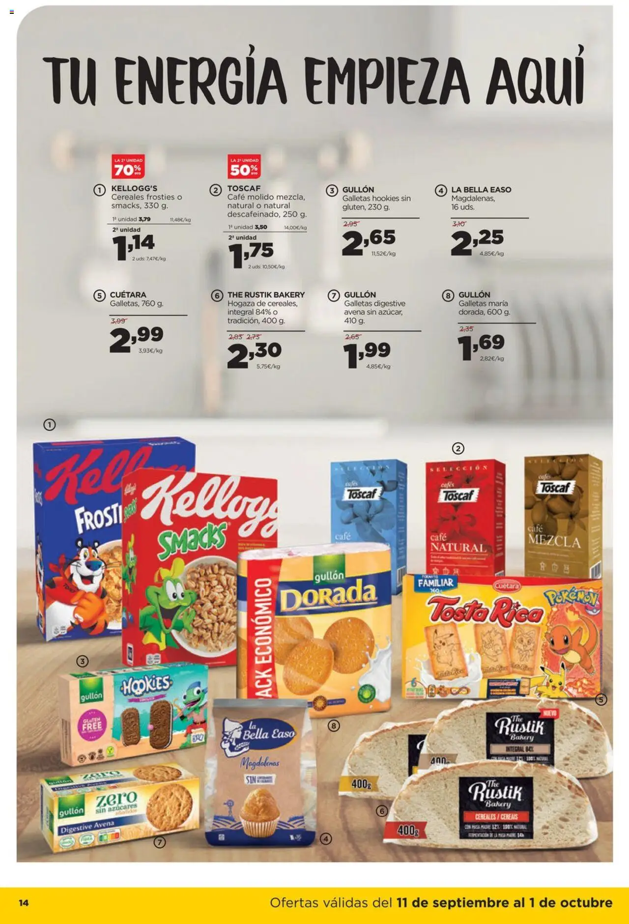 Alimerka folleto Asturias │ válido desde el 11.09.2025 | Página: 14 | Productos: Café, Café molido, Cereales, Galletas