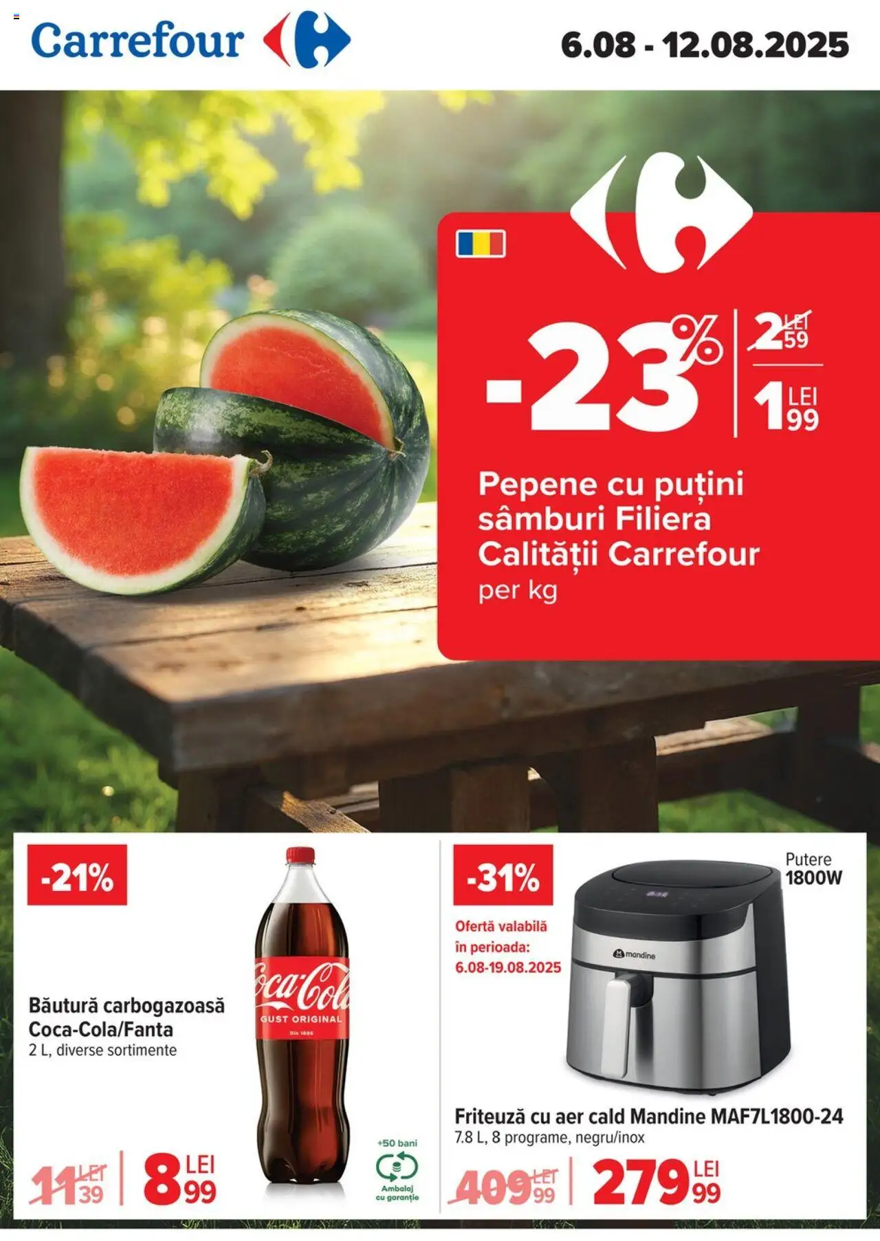 Catalog Carrefour – valabil de la 06.08.2025 | Pagină: 1 | Produse: Ginseng, Friteuză