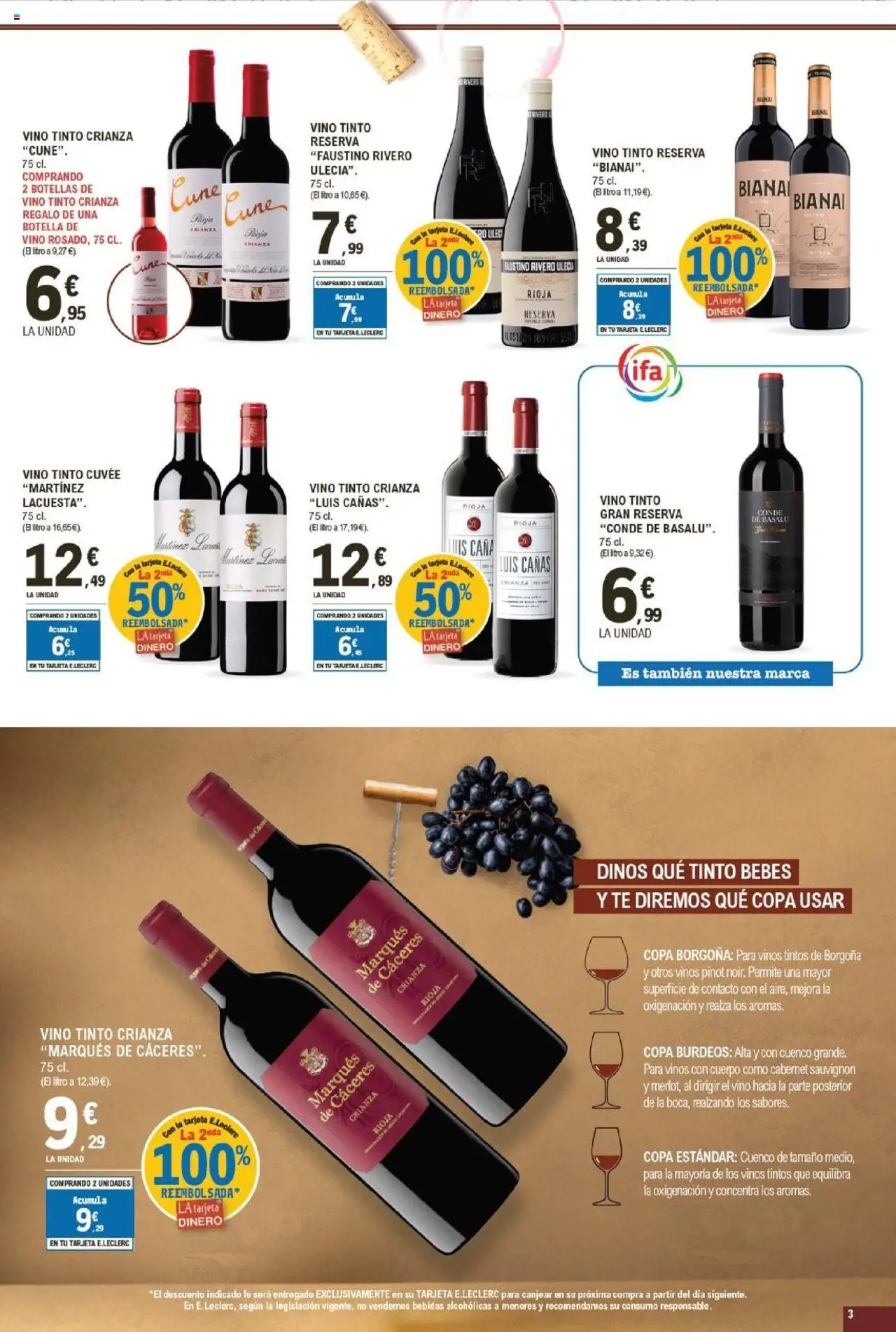 E.Leclerc folleto │ válido desde el 24.09.2025 | Página: 3 | Productos: Vino, Té