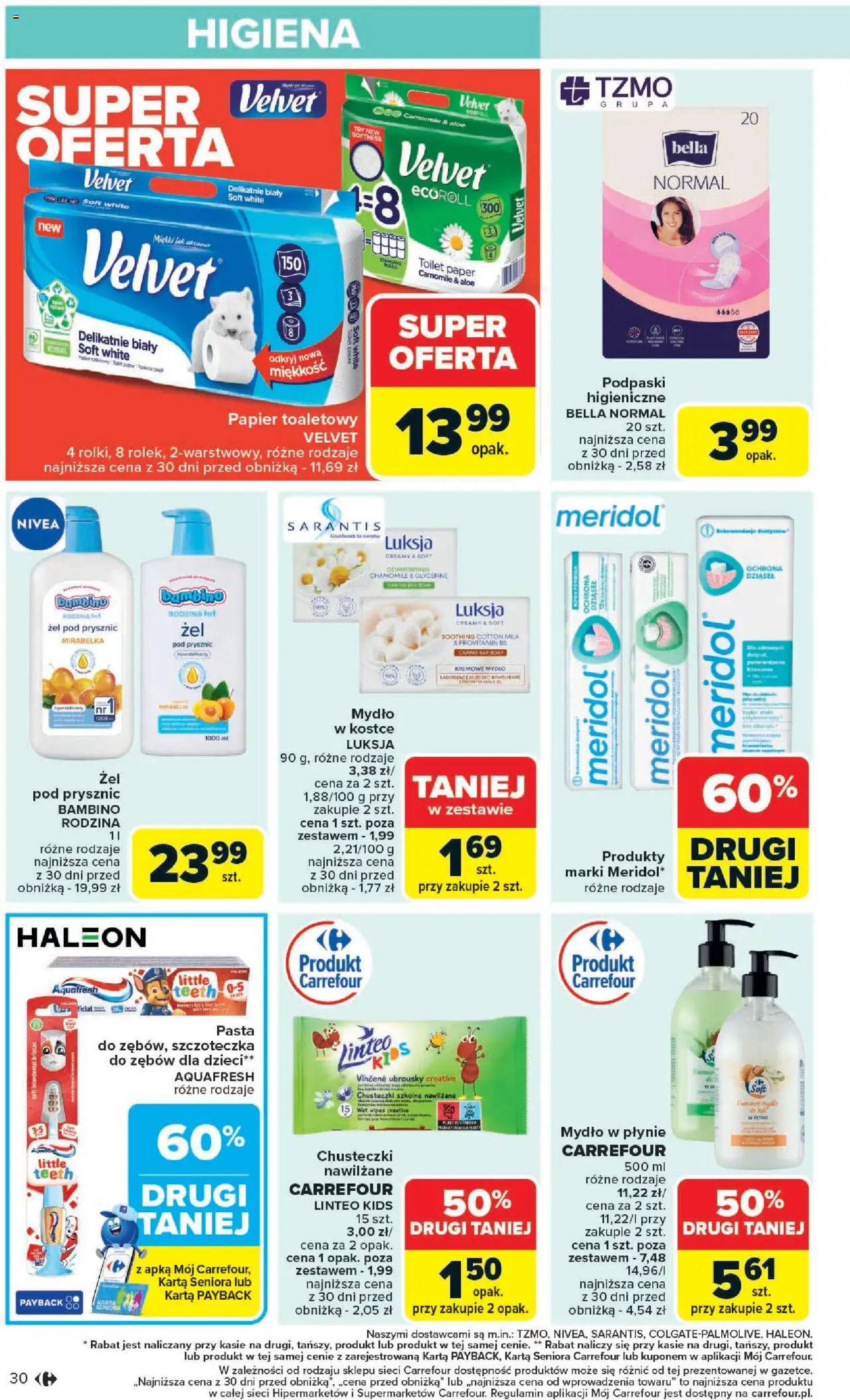 Carrefour Gazetka od 25.08.2025 | Strona: 32 | Produkty: Mydło w płynie, Podpaski, Mydło, Żel pod prysznic