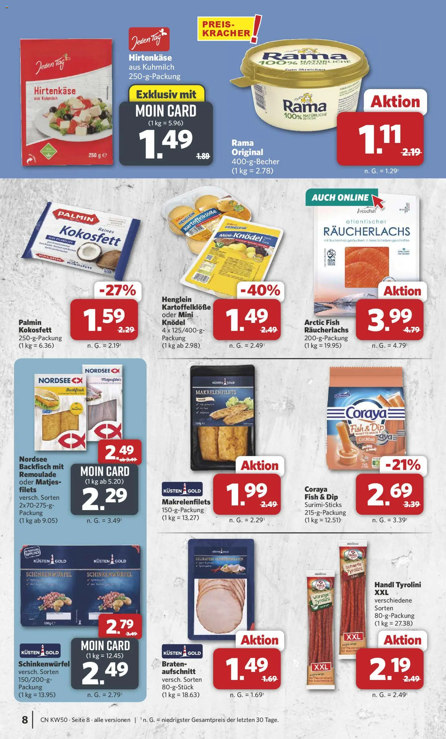 Combi Prospekt 	 – gültig ab 08.12.2025 | Seite: 8 | Produkte: Rama, Räucherlachs, Chili