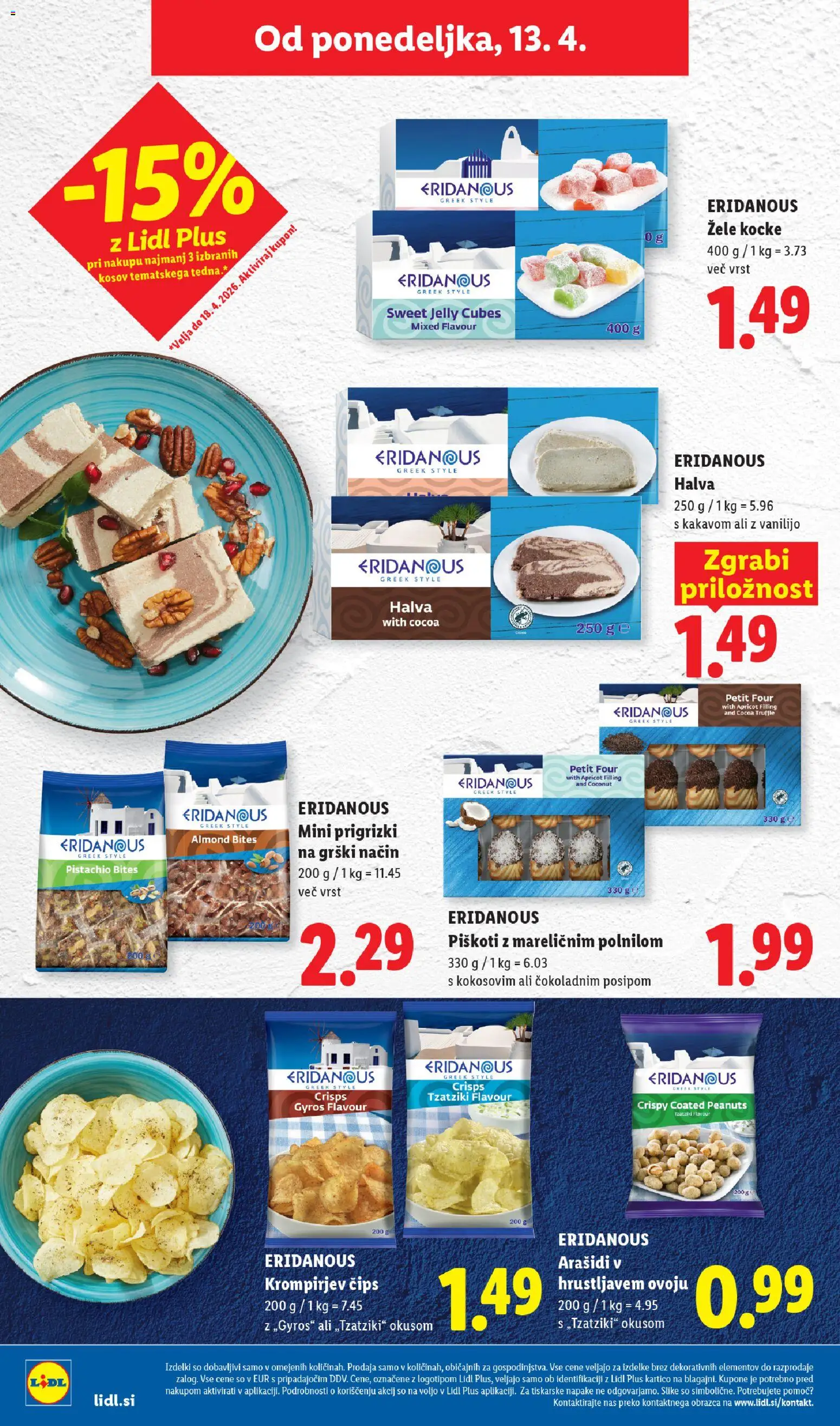 Novi Lidl katalog ponudbe – veljaven od 09.04.2026 | Stran: 52 | Izdelki: Arašidi, Prigrizki, Cips, Piskoti