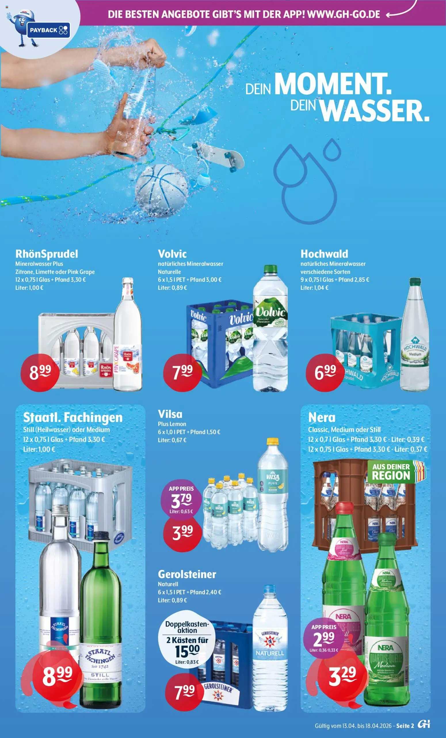 Getränke Hoffmann - Hamburg – gültig ab 13.04.2026 | Seite: 2 | Produkte: Mineralwasser, Limette, Rhonsprudel, Gerolsteiner