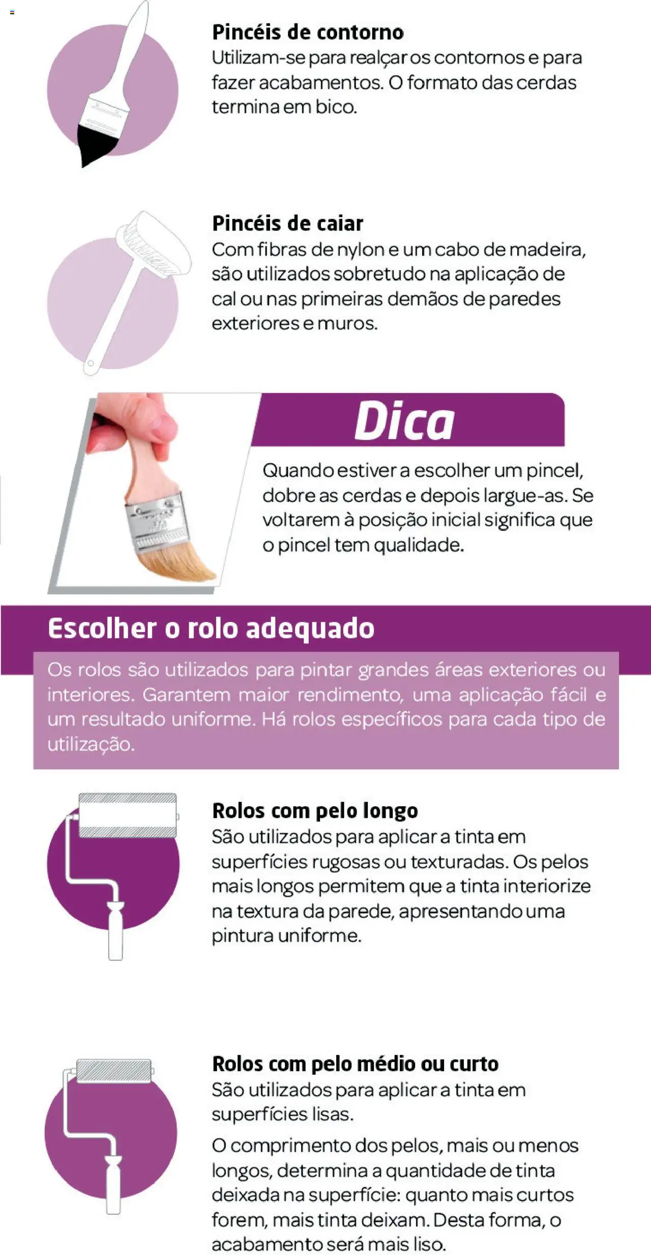 BricoMarché - Como escolher rolos e pincéis │ válido de 20.01.2025 | Página: 3 | Produtos: Cabo, Pincel, Tinta