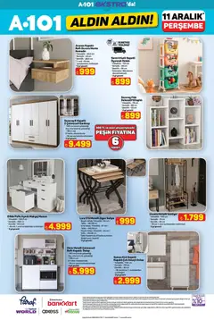 11.12.2025 tarihinden itibaren geçerli olan A101 kataloğu önizlemesi | Sayfa: 21 | Ürünler: Kitaplık, Vestiyer, Gardırop, Ceviz