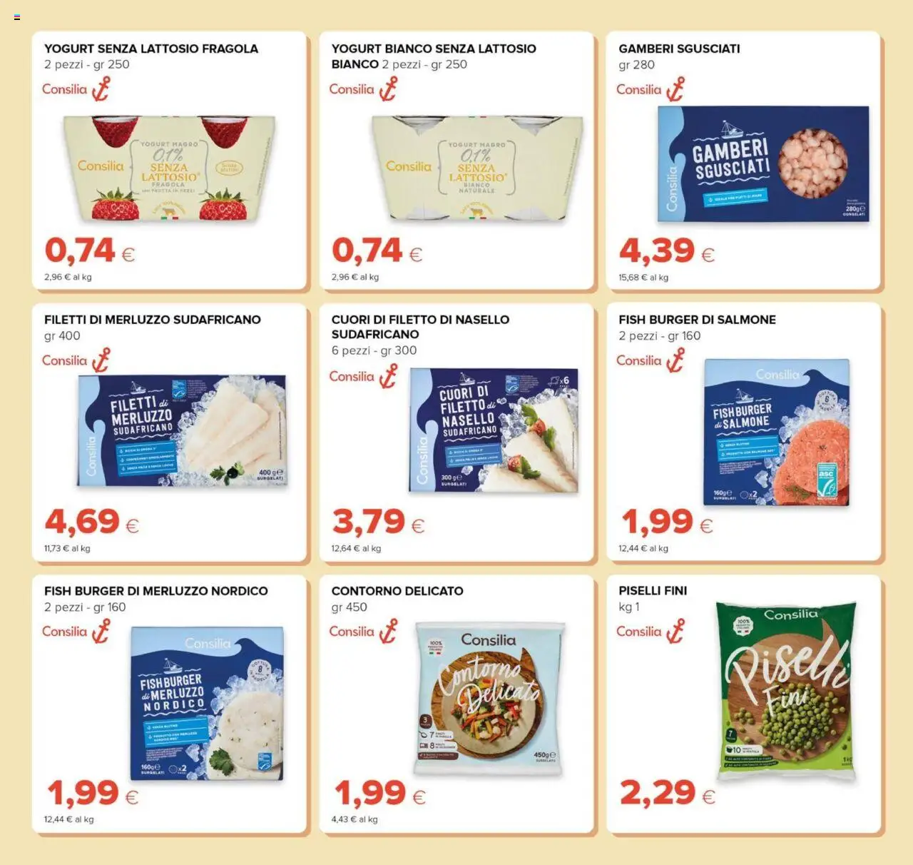 Volantino Tigre del 11.06.2025 | Pagina: 9 | Prodotti: Merluzzo, Frutta, Piselli, Nasello