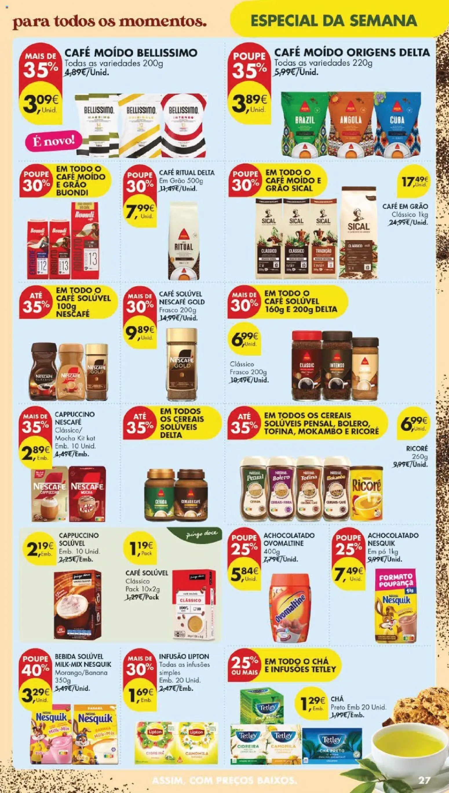 Pingo Doce folheto │ válido de 07.04.2026 | Página: 29 | Produtos: Café, Chá, Cereais, Bebida