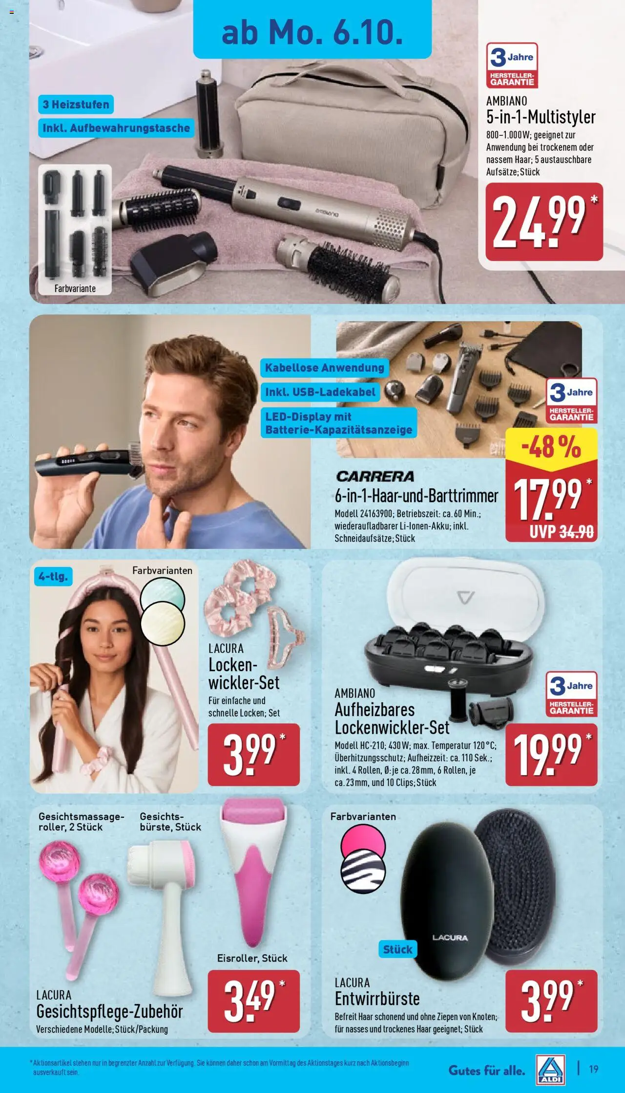 Aldi Prospekt 	 – gültig ab 06.10.2025 | Seite: 23 | Produkte: Wasserkocher, Toaster, Stabmixer, Heißluftfritteuse