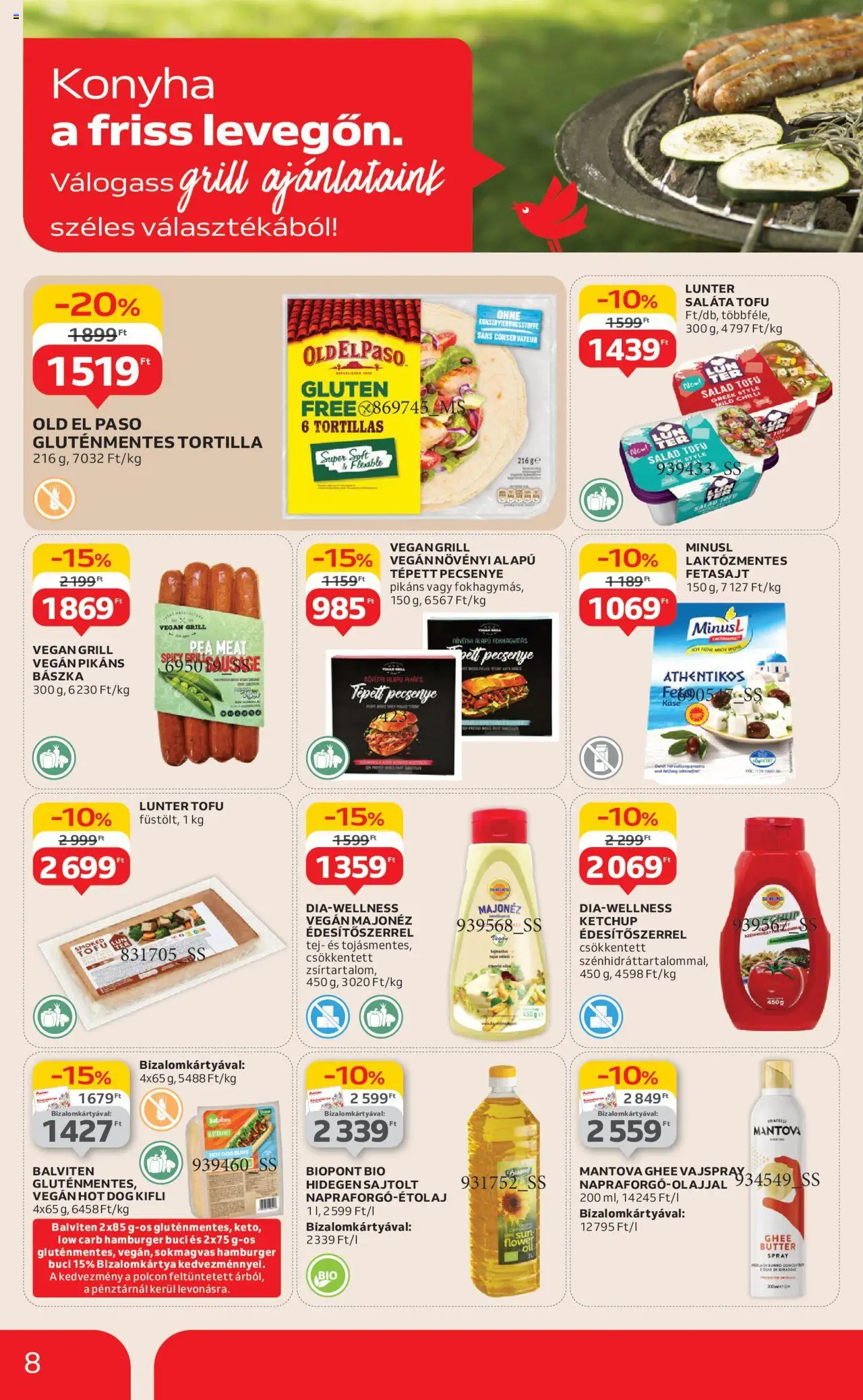 Auchan akciós ujság - amely érvényes a következő dátumtól: 12.06.2025 | Oldal: 8 | Termékek: Hot dog, Kifli, Vegán, Majonéz