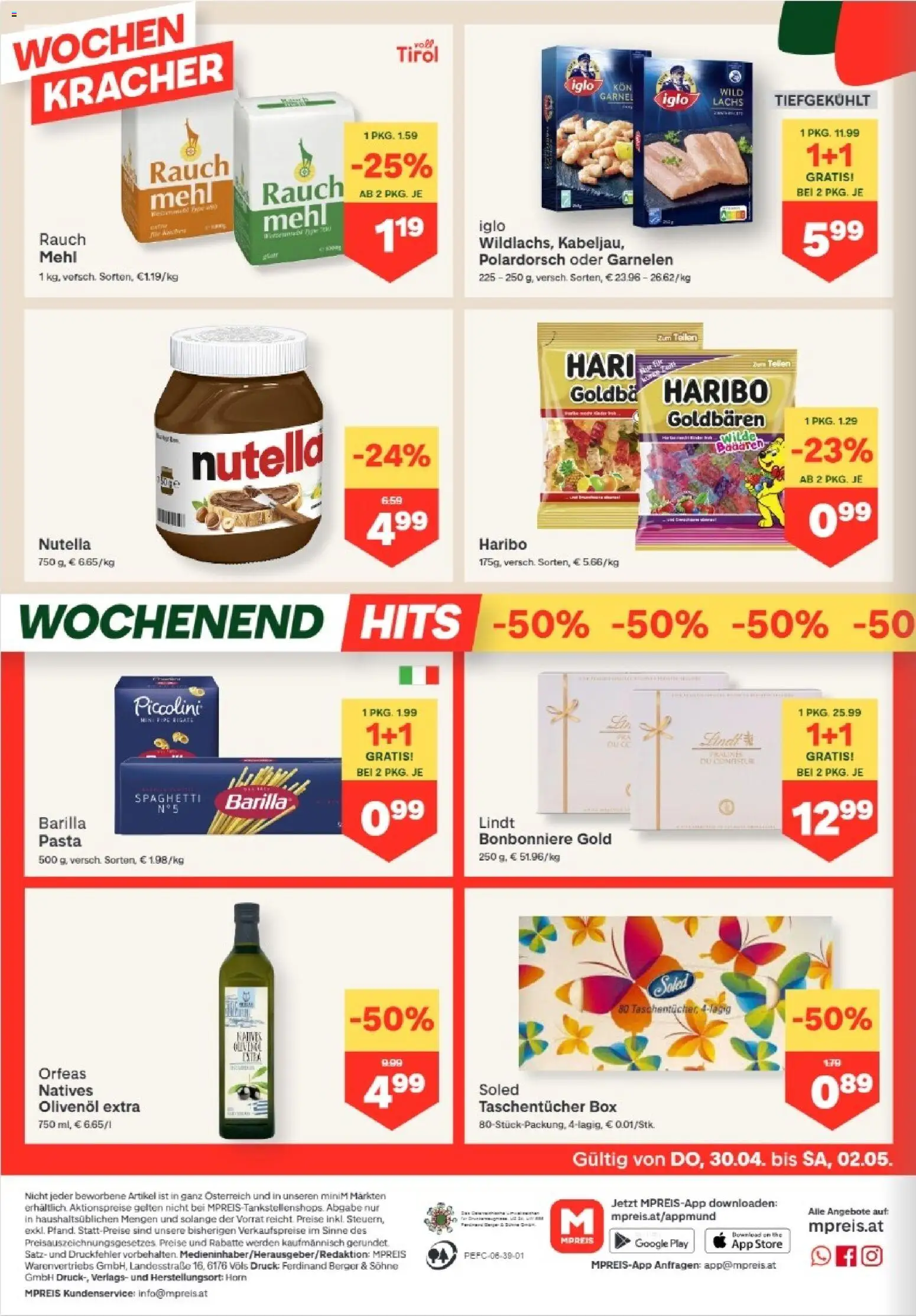 MPREIS Dellach im Drautal gültig ab 30.04.2026 | Seite: 12 | Produkte: Pasta, Box, Hajdina liszt