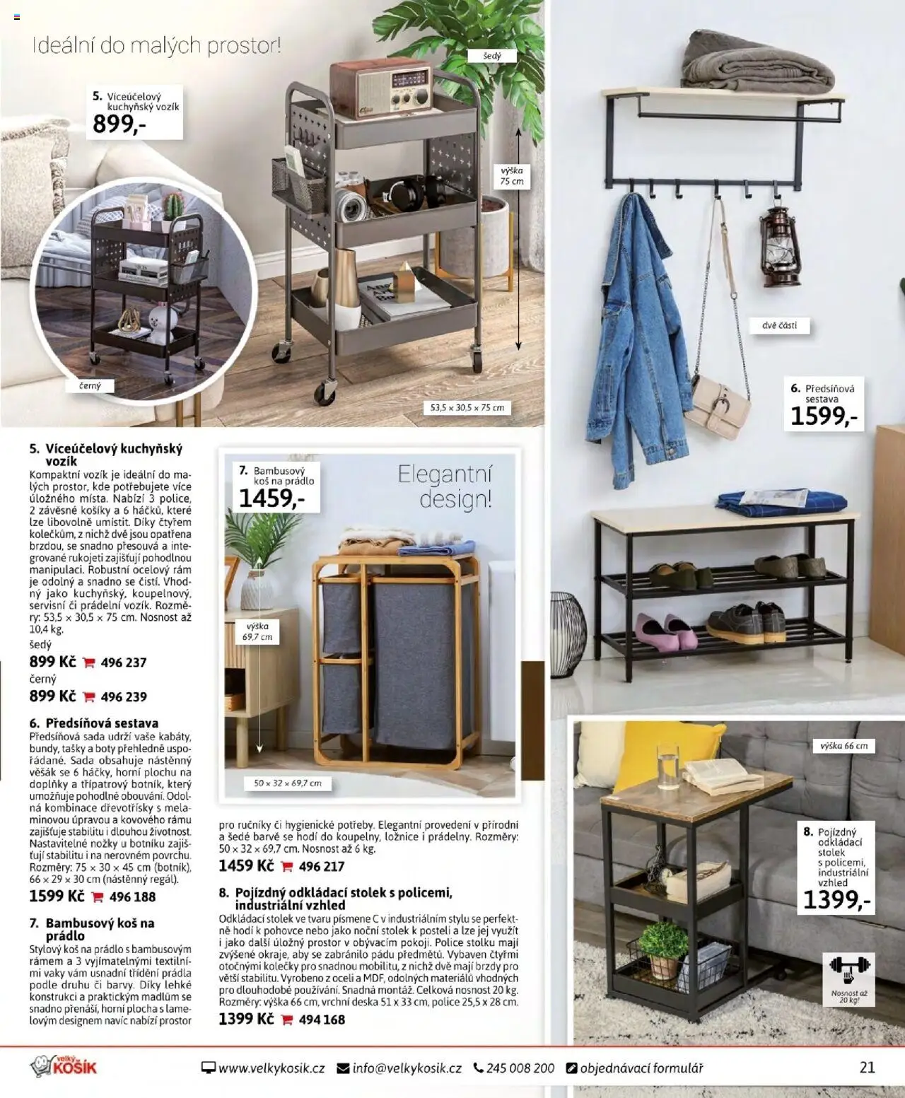 Velký Košík katalog září od 01.09.2025 | Strana: 21 | Produkty: Koš na prádlo, Košík, Tašky, Noční stolek